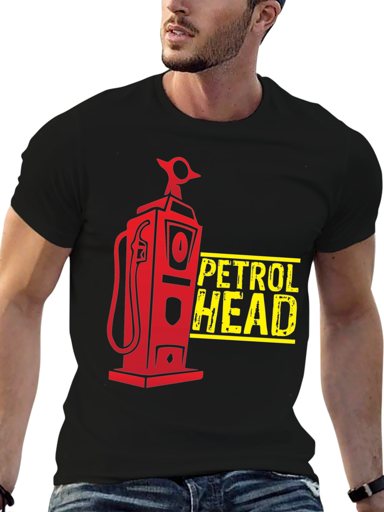 Black Petrol Head Graphic Tee - Black Cotton view 6