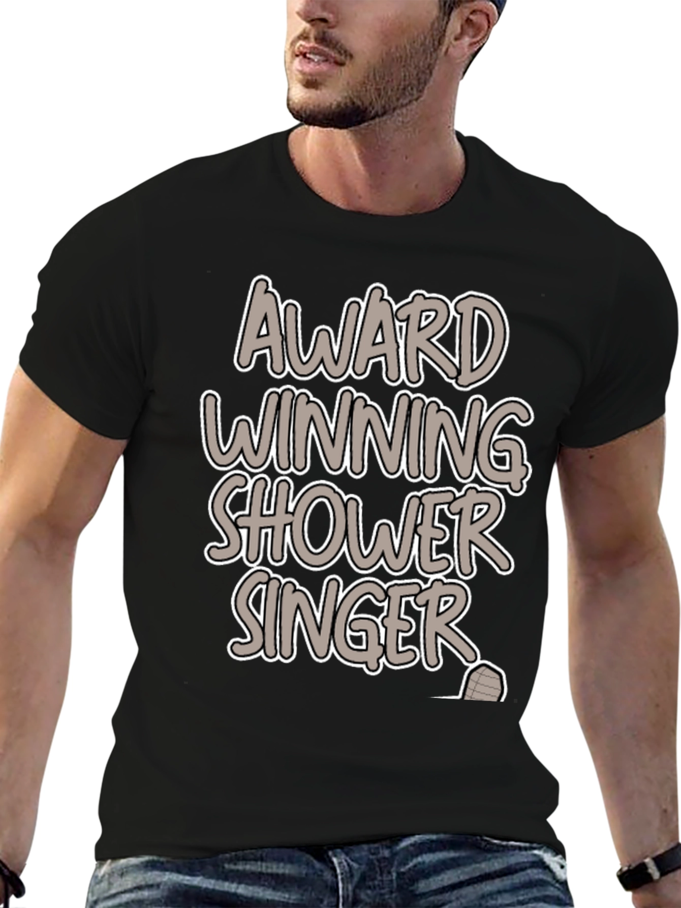 Black Award Winning Shower Singer Graphic Tee view 6