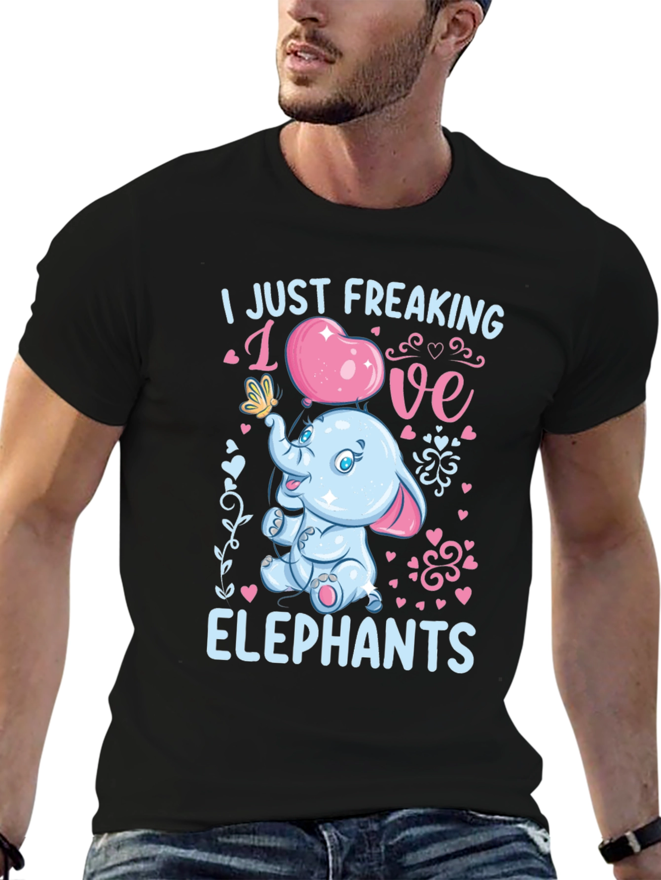 Black Elephant Lover Graphic Tee view 6