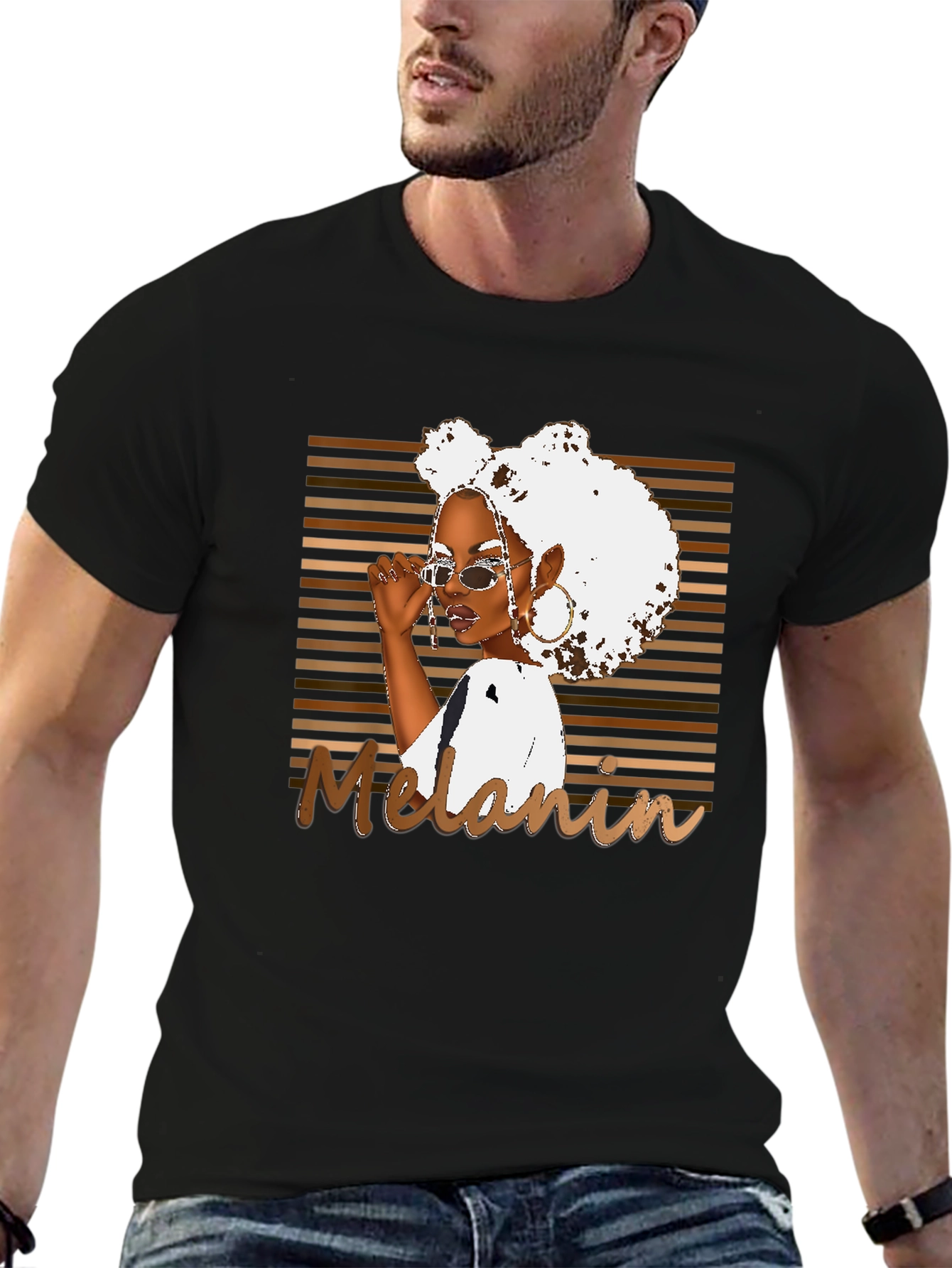 Melanin Queen Graphic Tee - Black Cotton T-Shirt - 6
