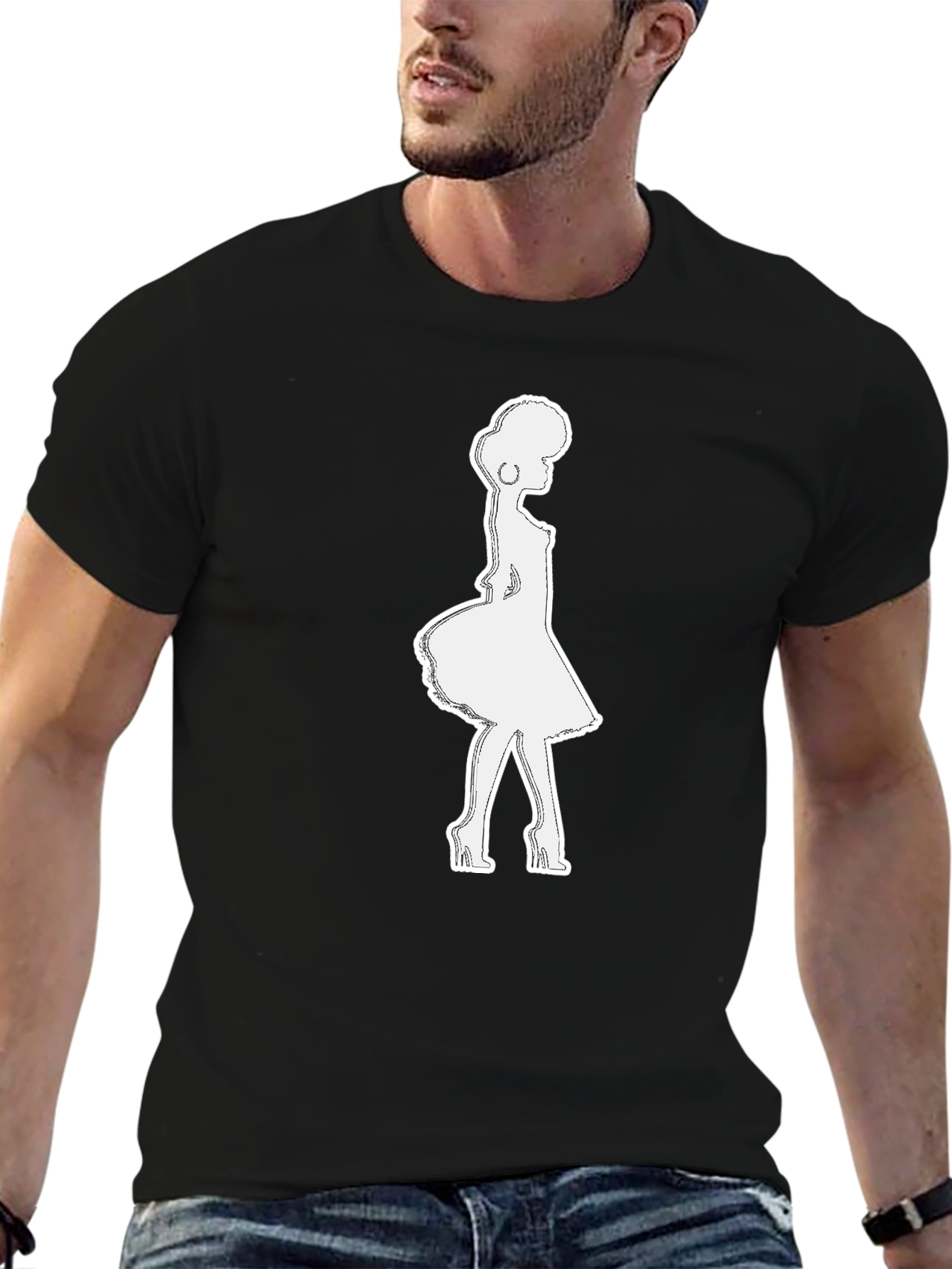 Black Silhouette Chic Tee - Classic Black view 6
