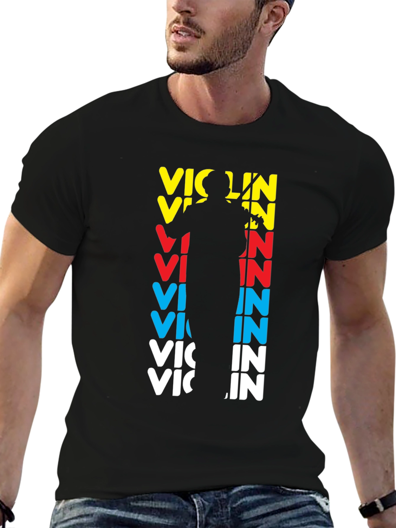 Black Violin Player Graphic T-Shirt view 6