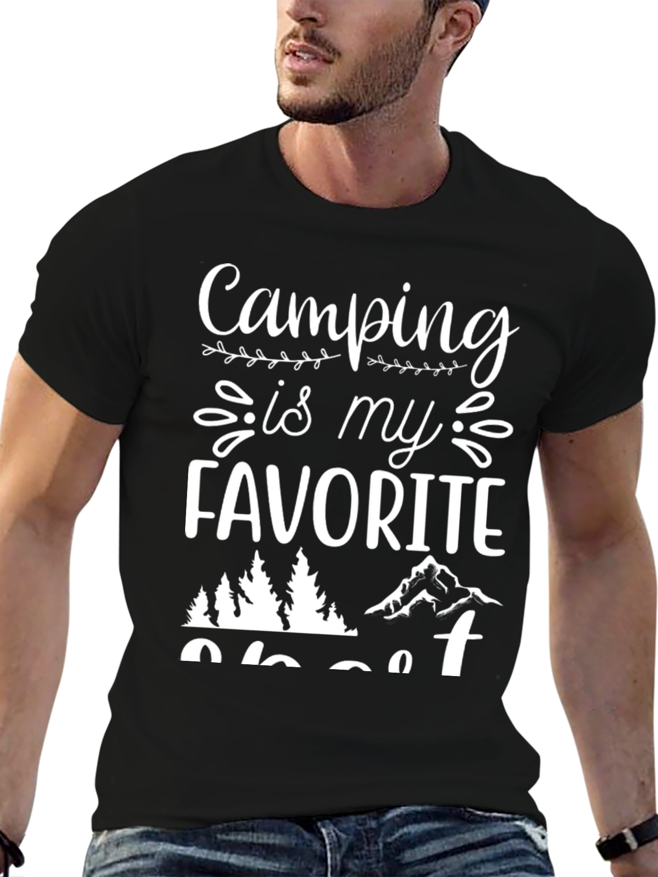 Black Camping is My Favorite Sport Black T-Shirt view 6