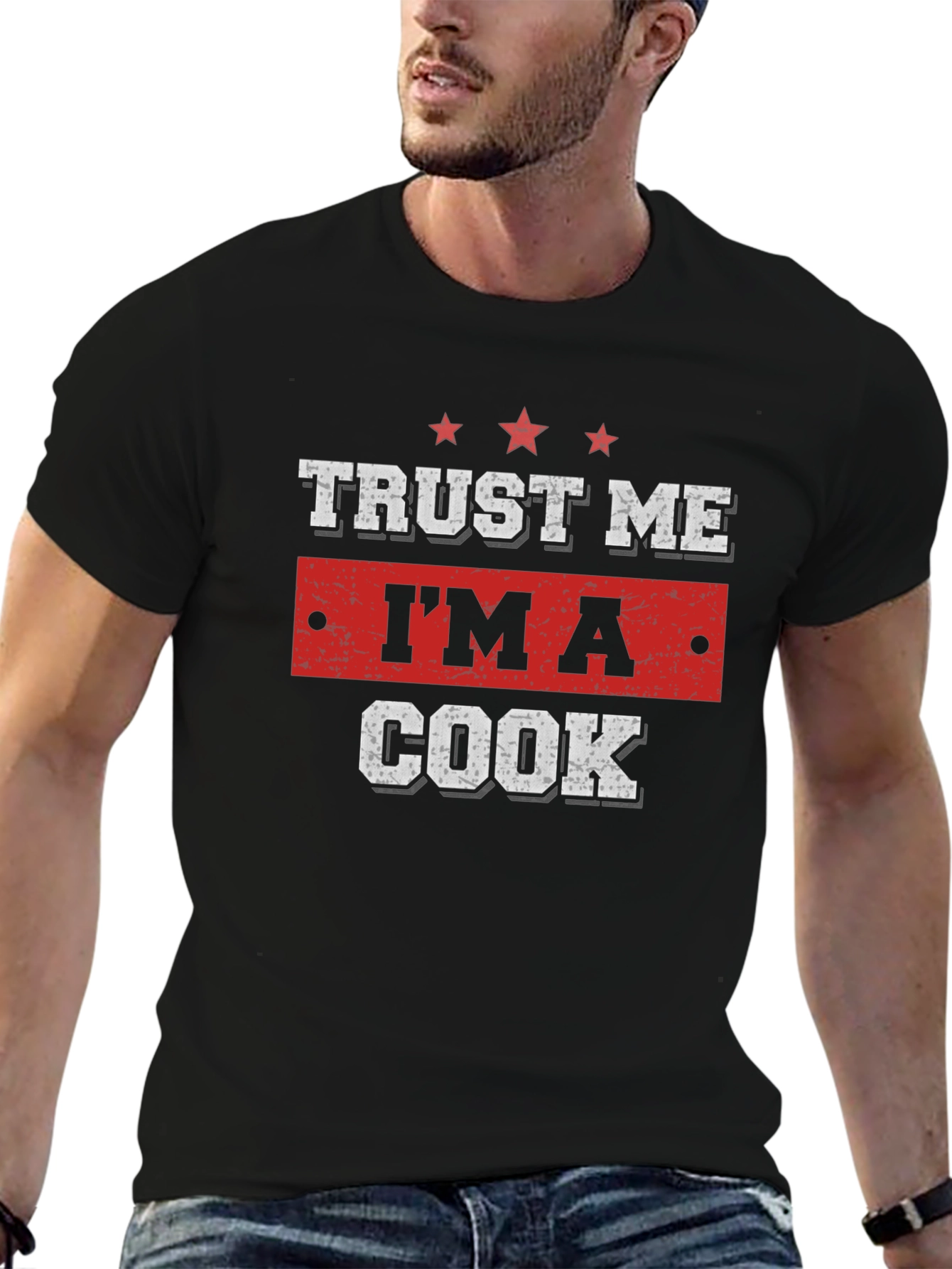 Black Trust Me I'm A Cook T-Shirt view 6