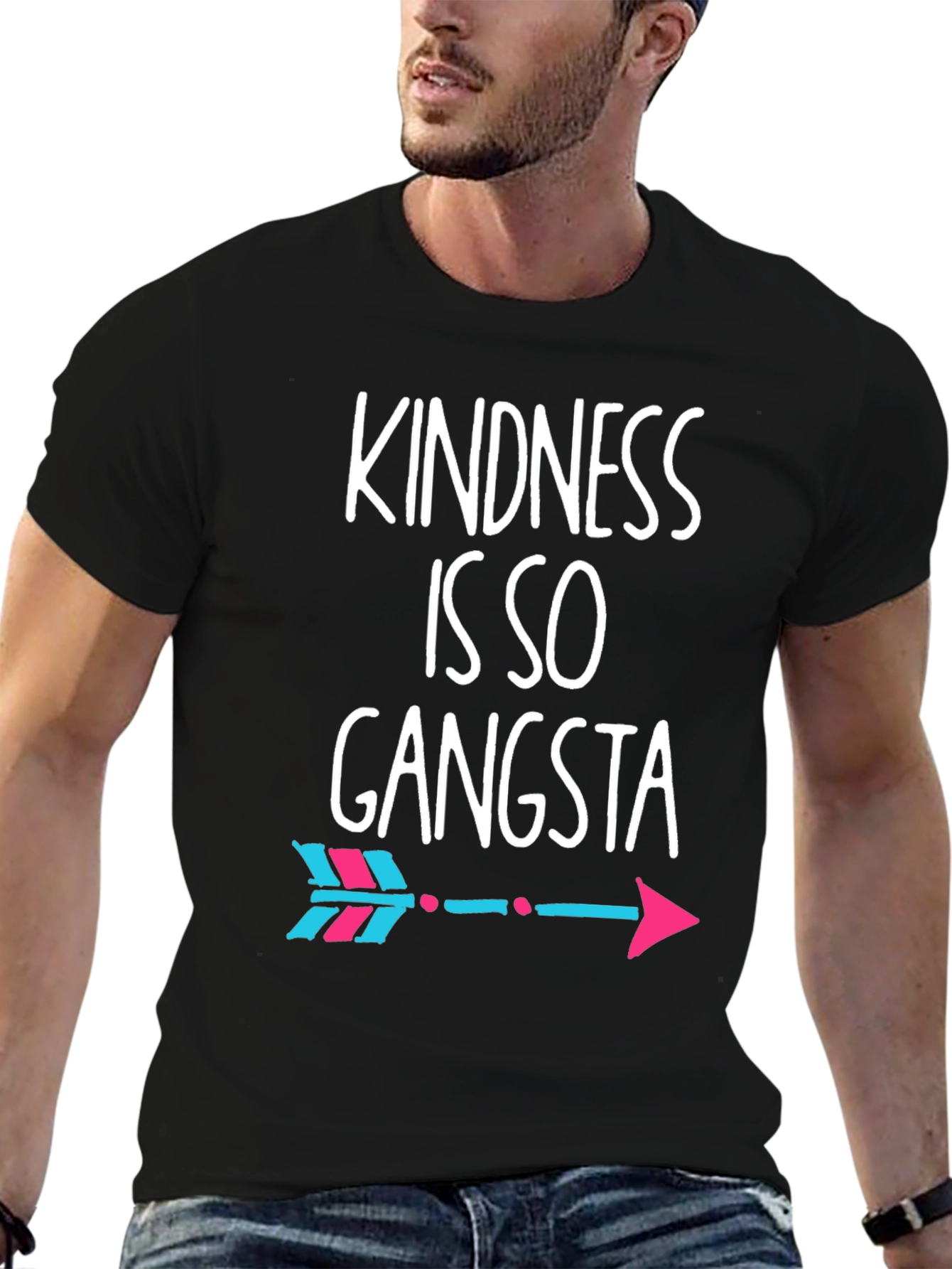 Black Kindness is So Gangsta Tee - Arrow Design view 6