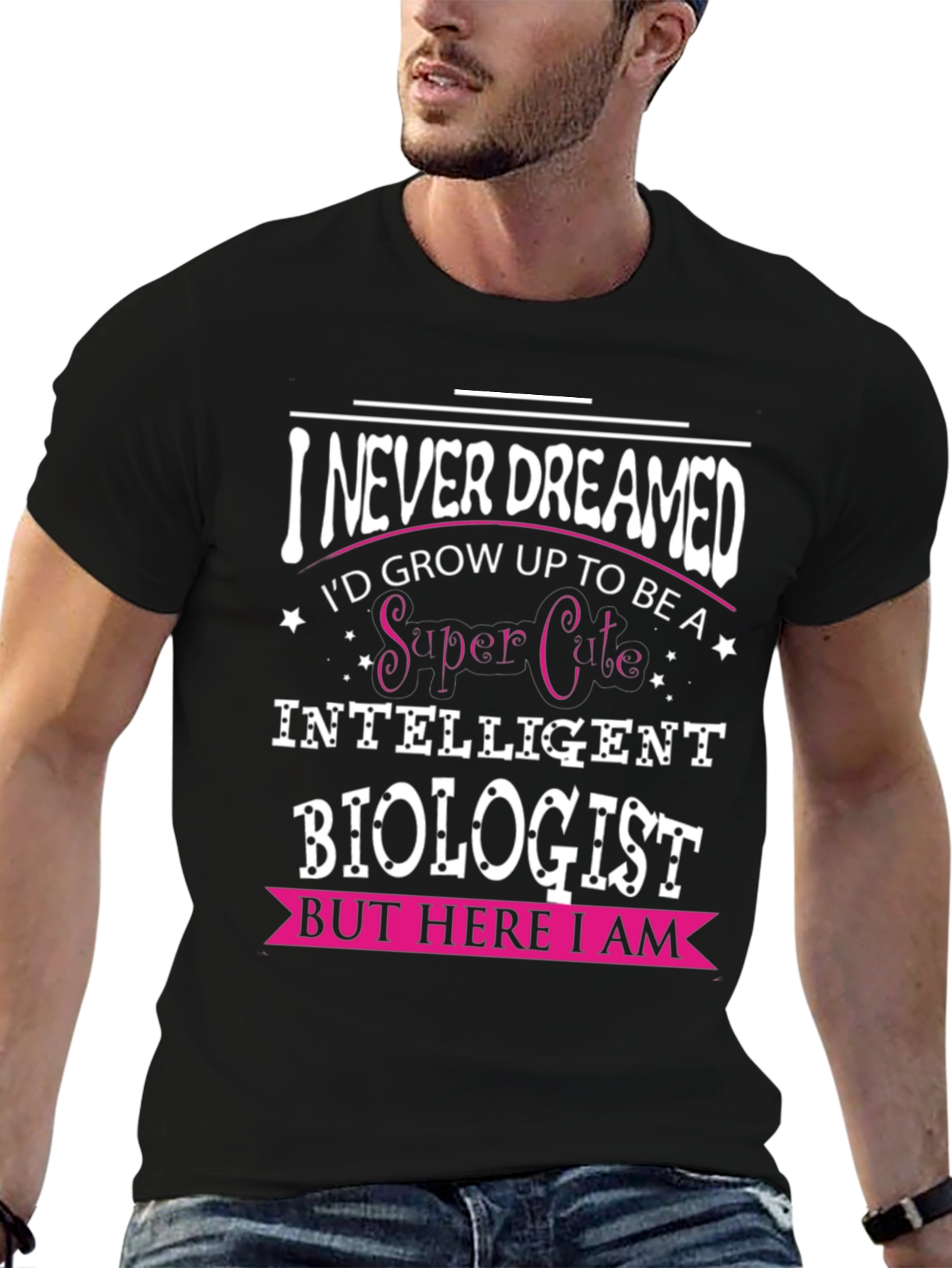 Black Intelligent Biologist T-Shirt: Super Cute & Smart view 6