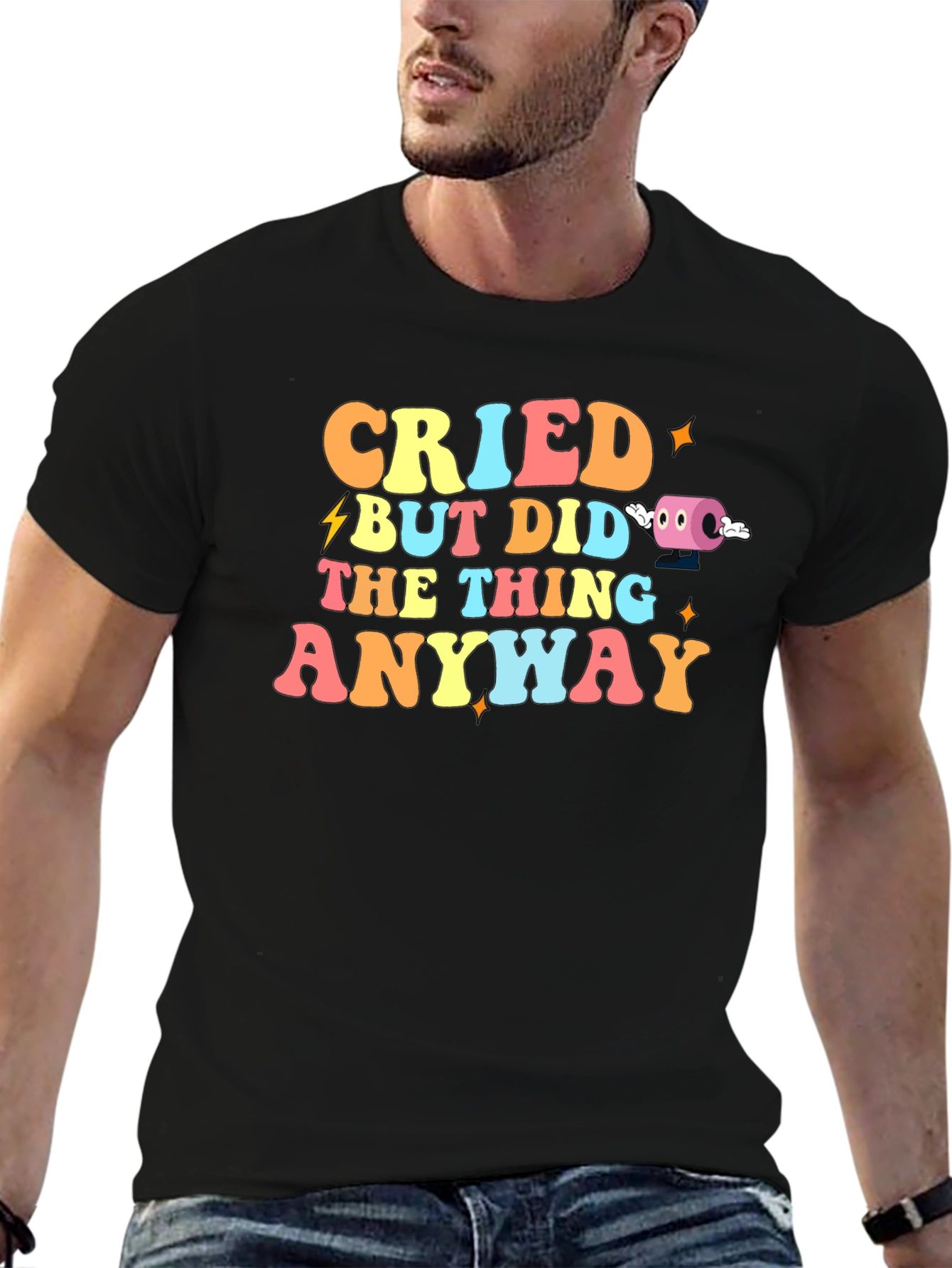 Black Cried But Did The Thing Anyway Graphic T-Shirt view 6