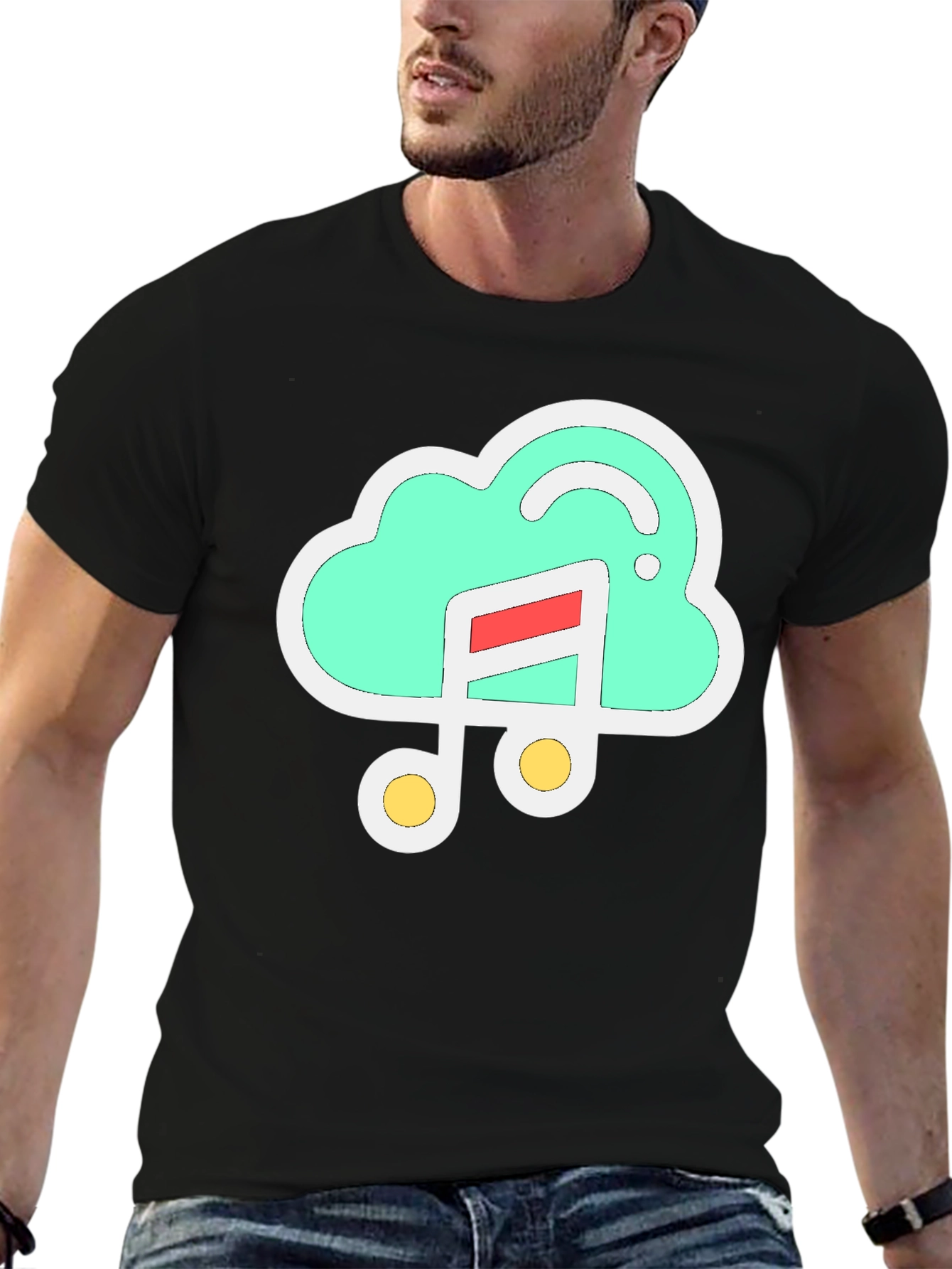 Black Cloud Music T-Shirt - Stylish & Comfortable view 6