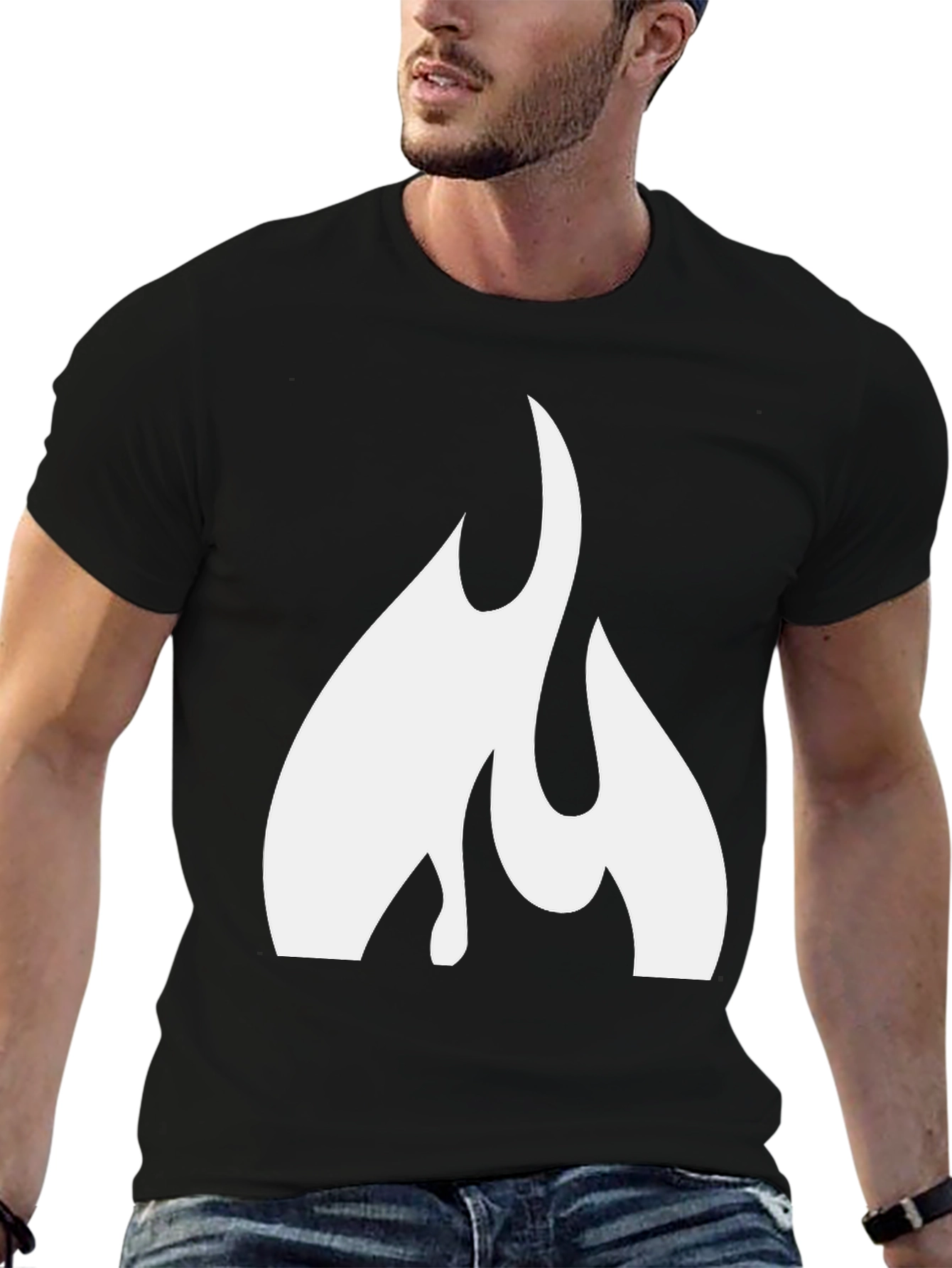 Black Flame Graphic Black T-Shirt - Bold & Stylish view 6