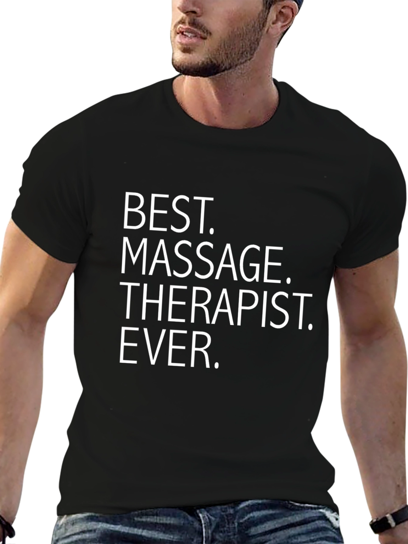 Black Best Massage Therapist Ever Graphic T-Shirt view 6