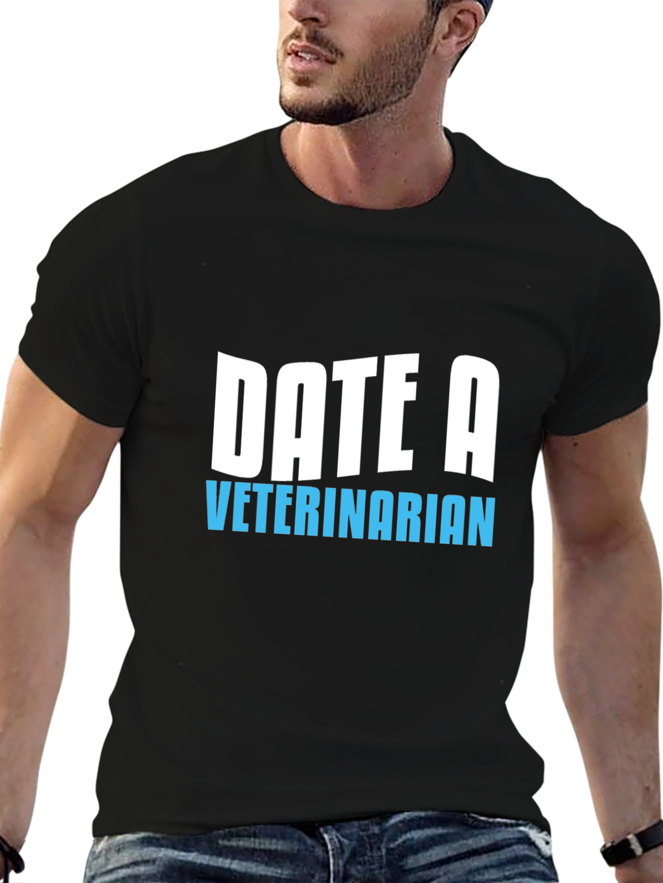 Black Date A Veterinarian Graphic Tee view 6