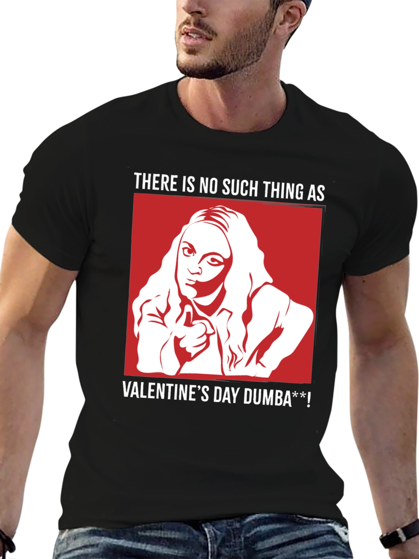 Black Mean Girls Valentine's Day T-Shirt view 6
