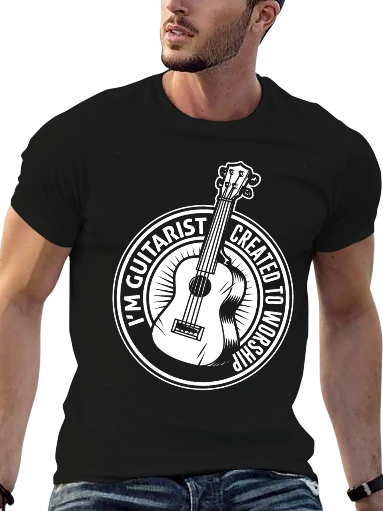Guitarist Worship Graphic Tee - Black - 6