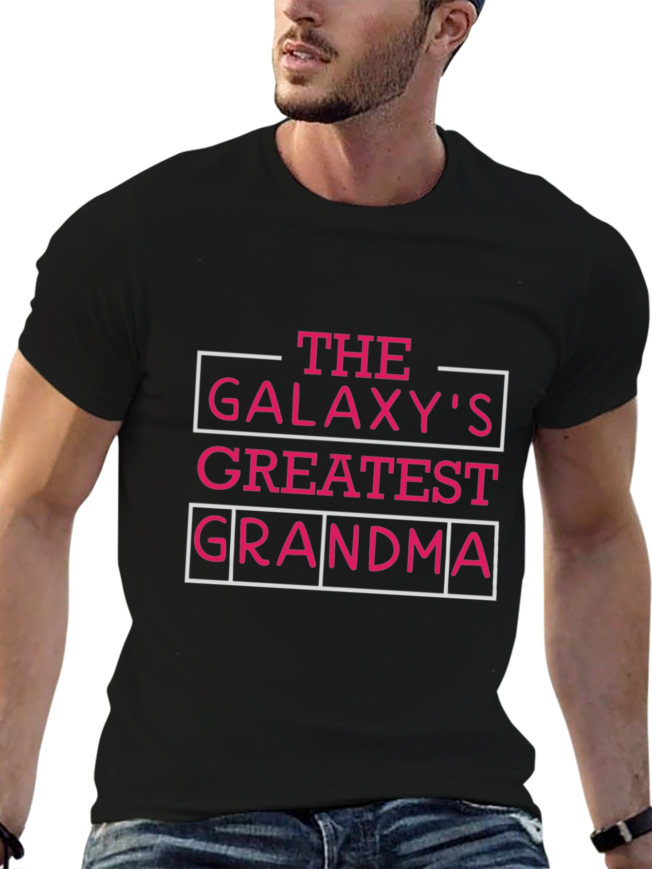 Black Galaxy's Greatest Grandma Black T-Shirt view 6