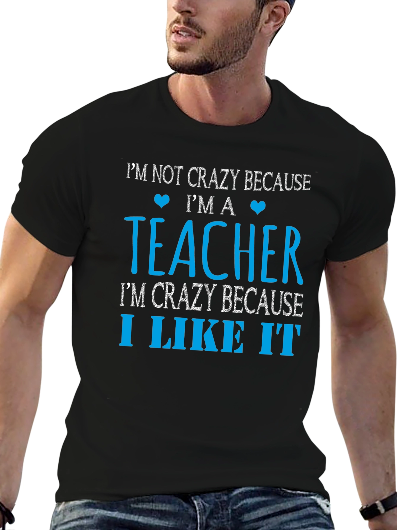 Black Funny Teacher Crazy Like It T-Shirt view 6