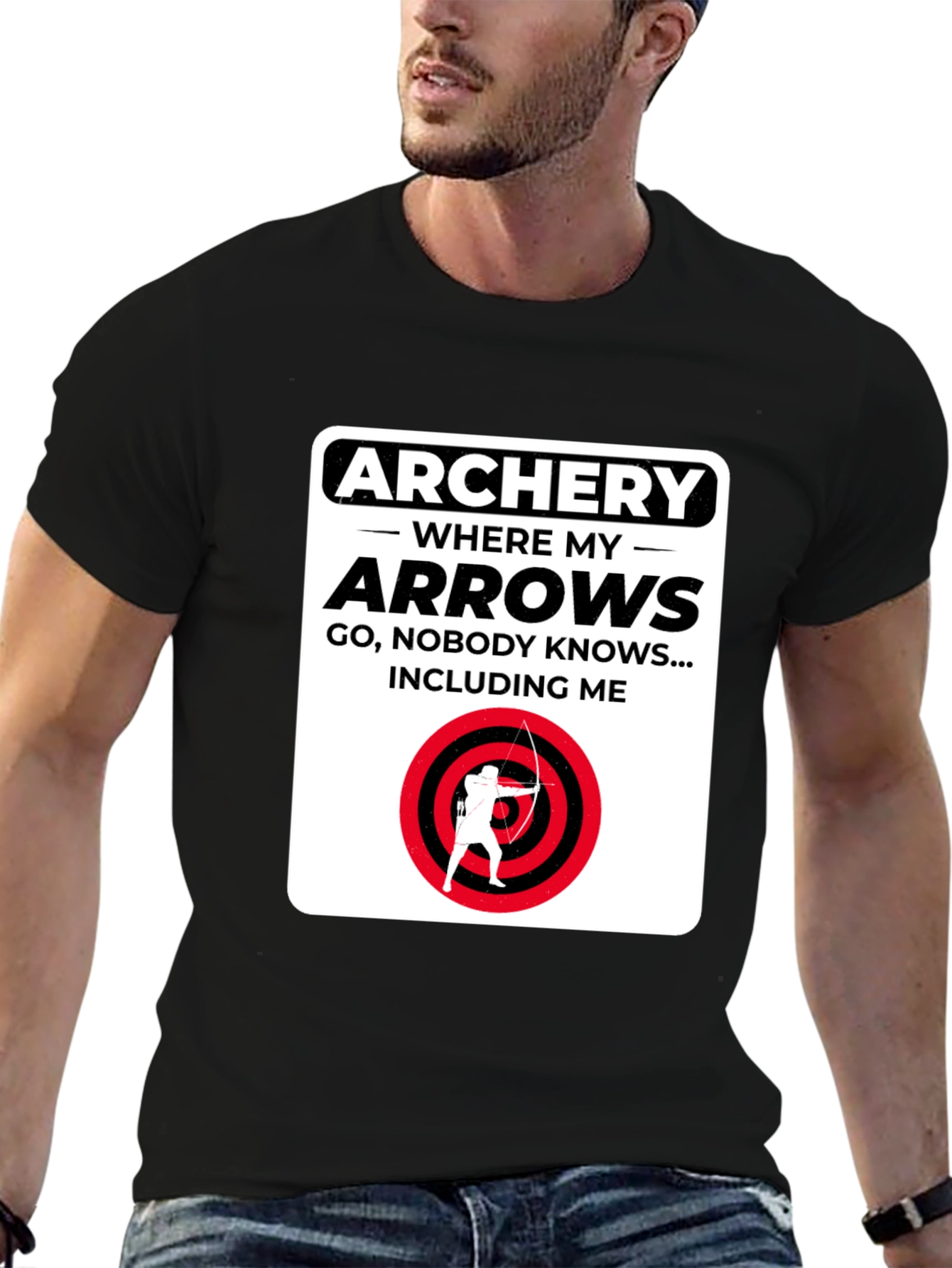 Archery Arrows Humor T-Shirt - Where They Go, Nobody Knows! - 6