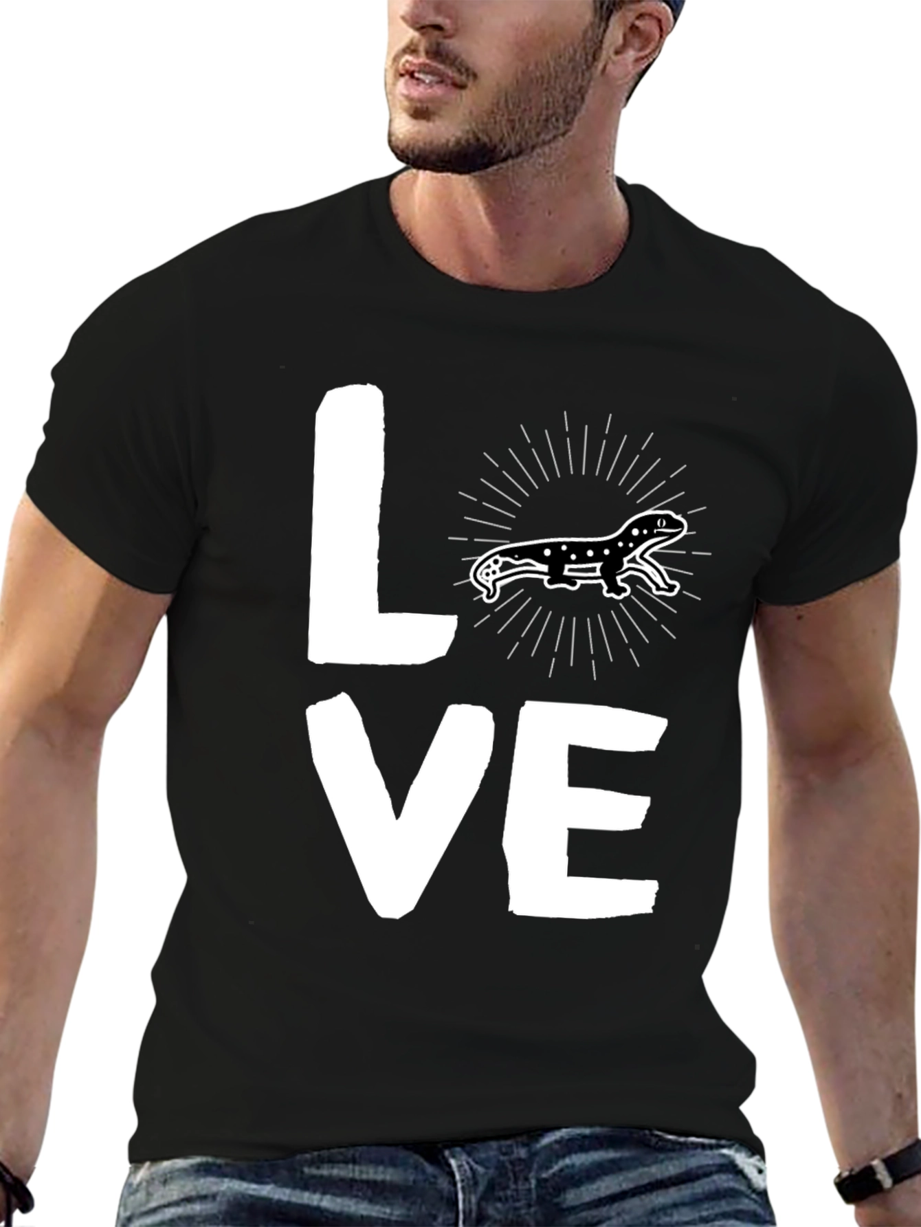 Black Lizard Love T-Shirt - Graphic Tee view 6