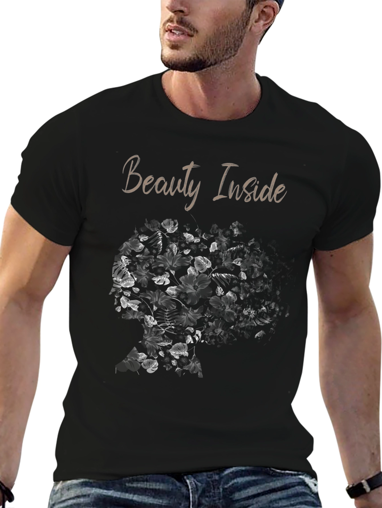 Black Beauty Inside Floral T-Shirt view 6