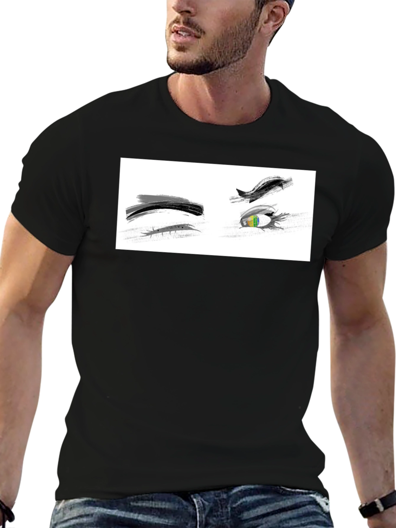 Black Eye Art Black Tee view 6