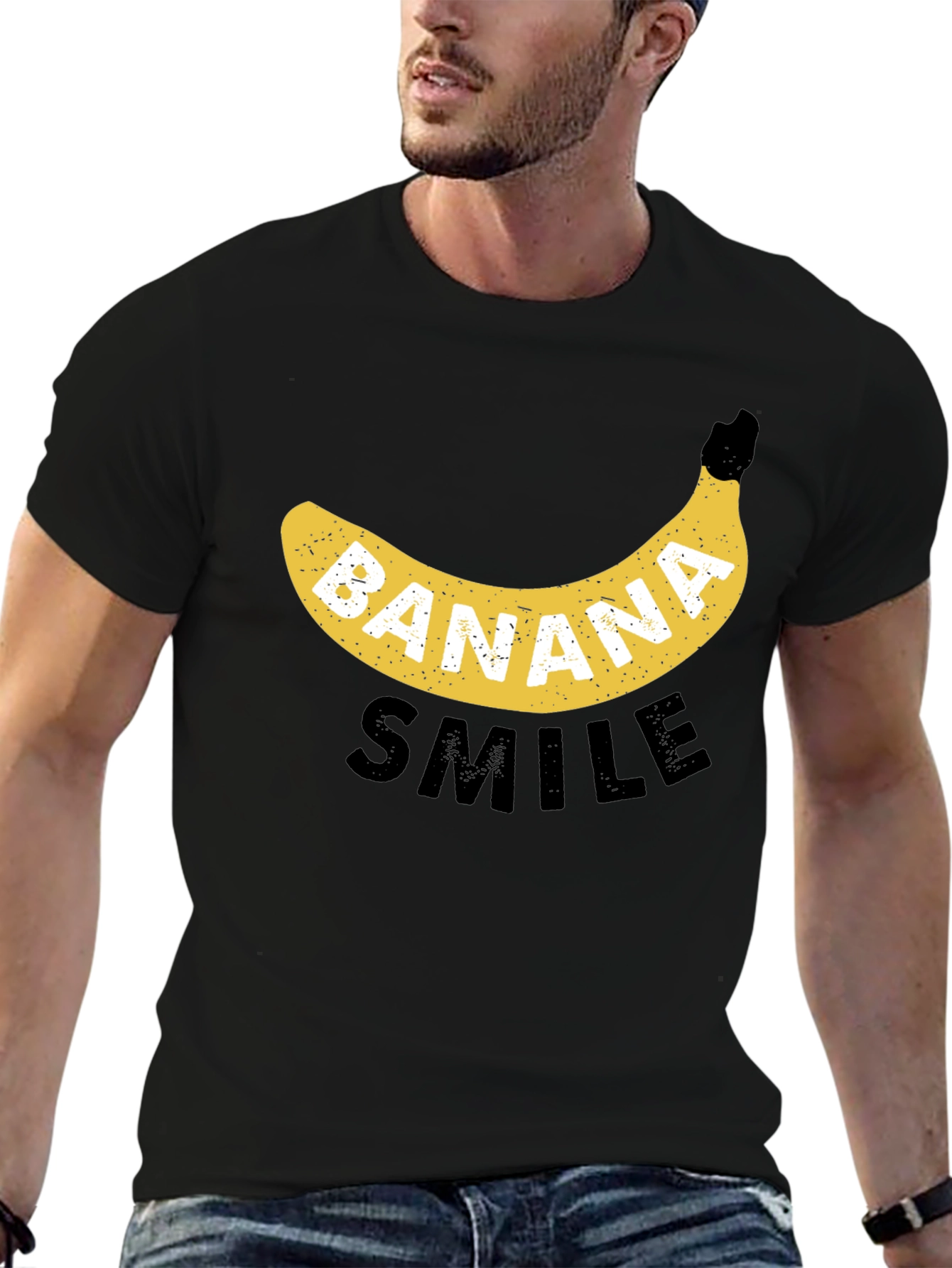 Black Banana Smile Black Graphic Tee view 6