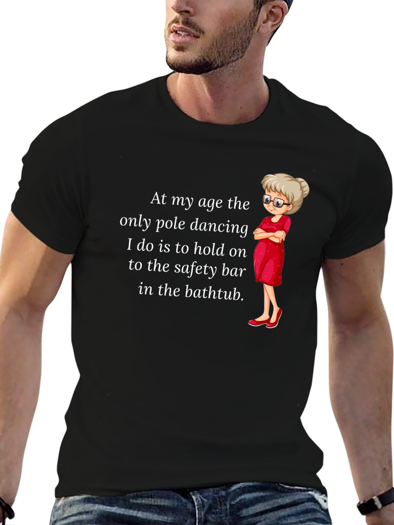 Black Funny Pole Dancing T-Shirt for Grandmas view 6