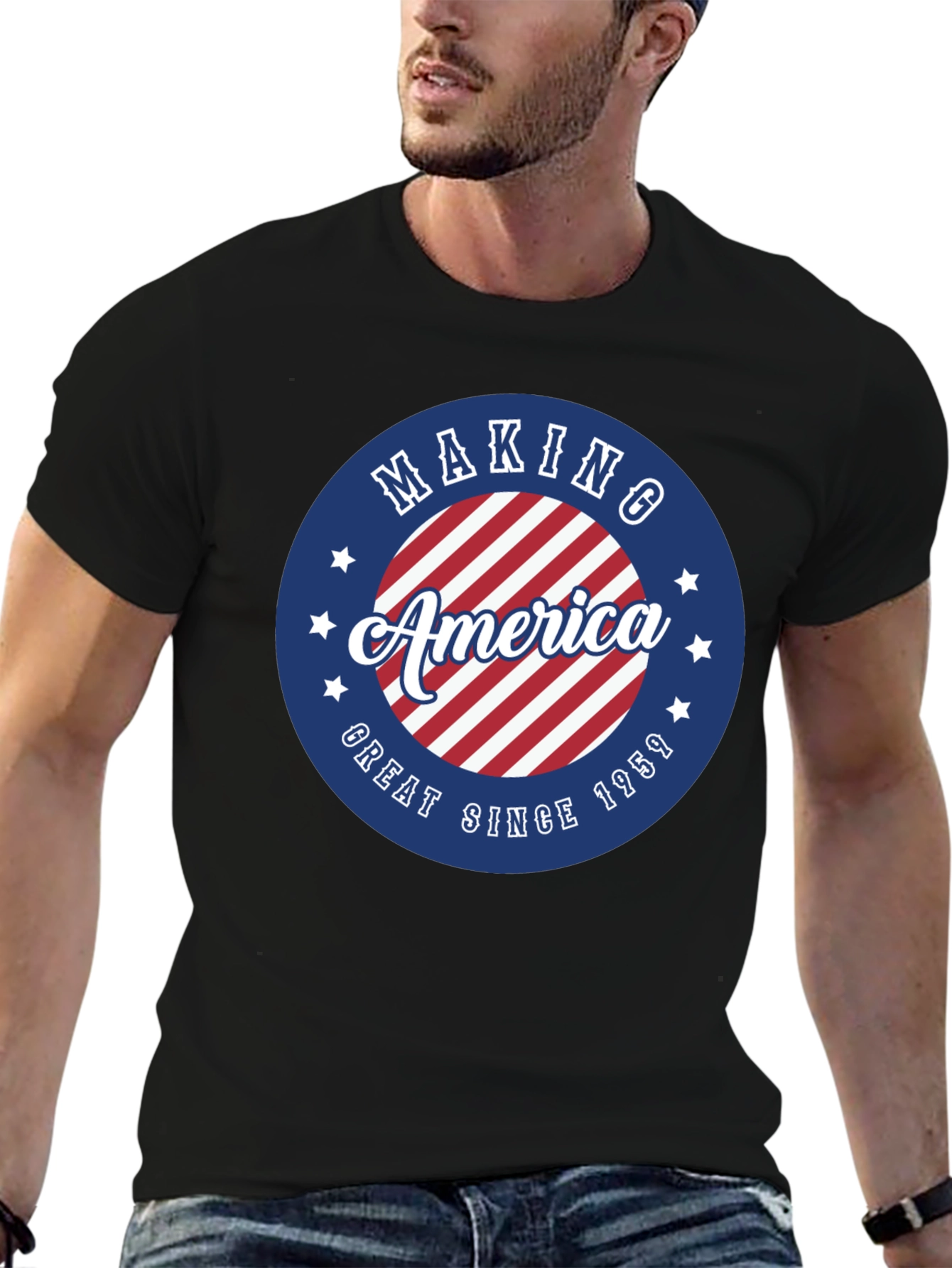 Black Making America Great Since 1959 T-Shirt view 6
