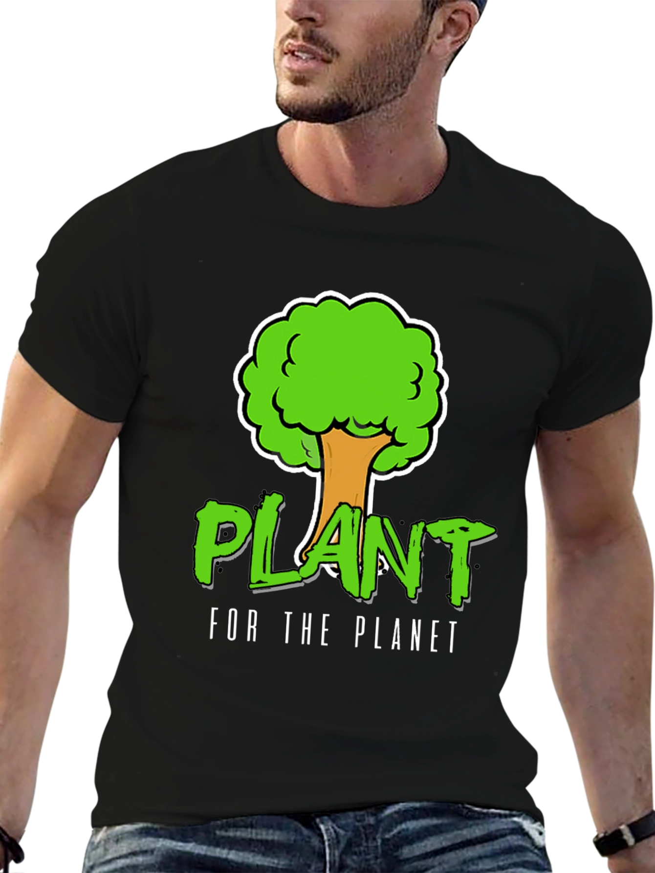 Black Plant for the Planet Graphic Tee - Black view 6