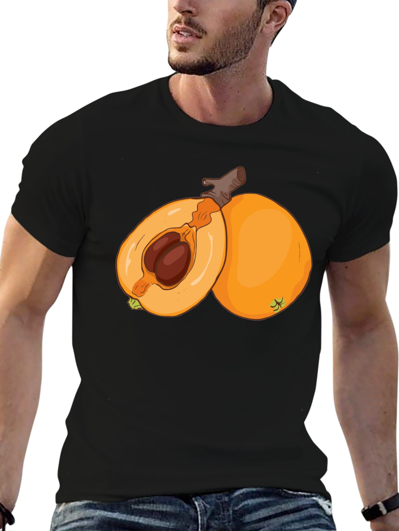 Black Loquat Fruit Graphic Tee - Unique Design, Comfortable Fit view 6