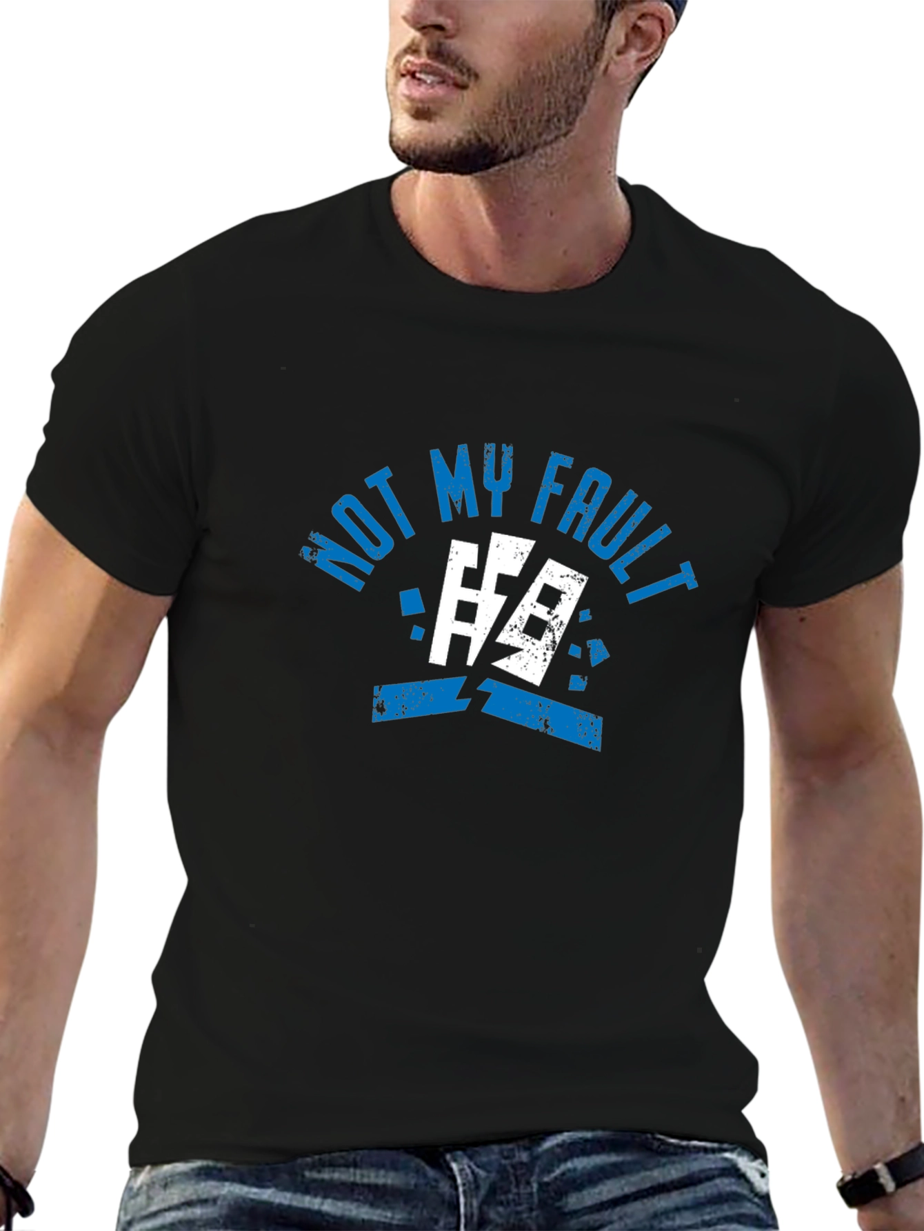 Black Not My Fault T-Shirt view 6