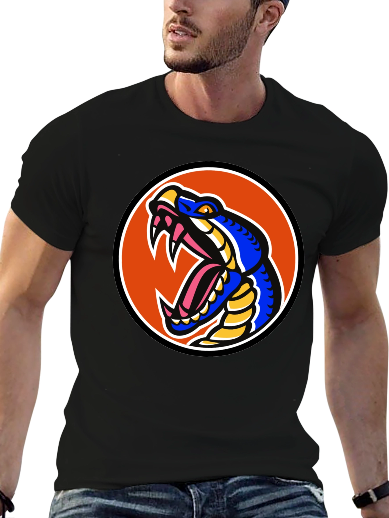 Black Snake Graphic Tee - Bold Cobra Design view 6