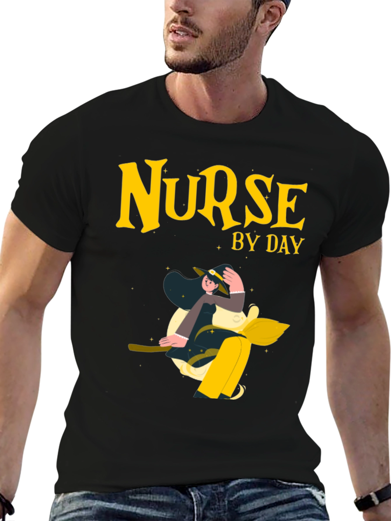 Black Nurse By Day T-Shirt - Novelty Apparel view 6