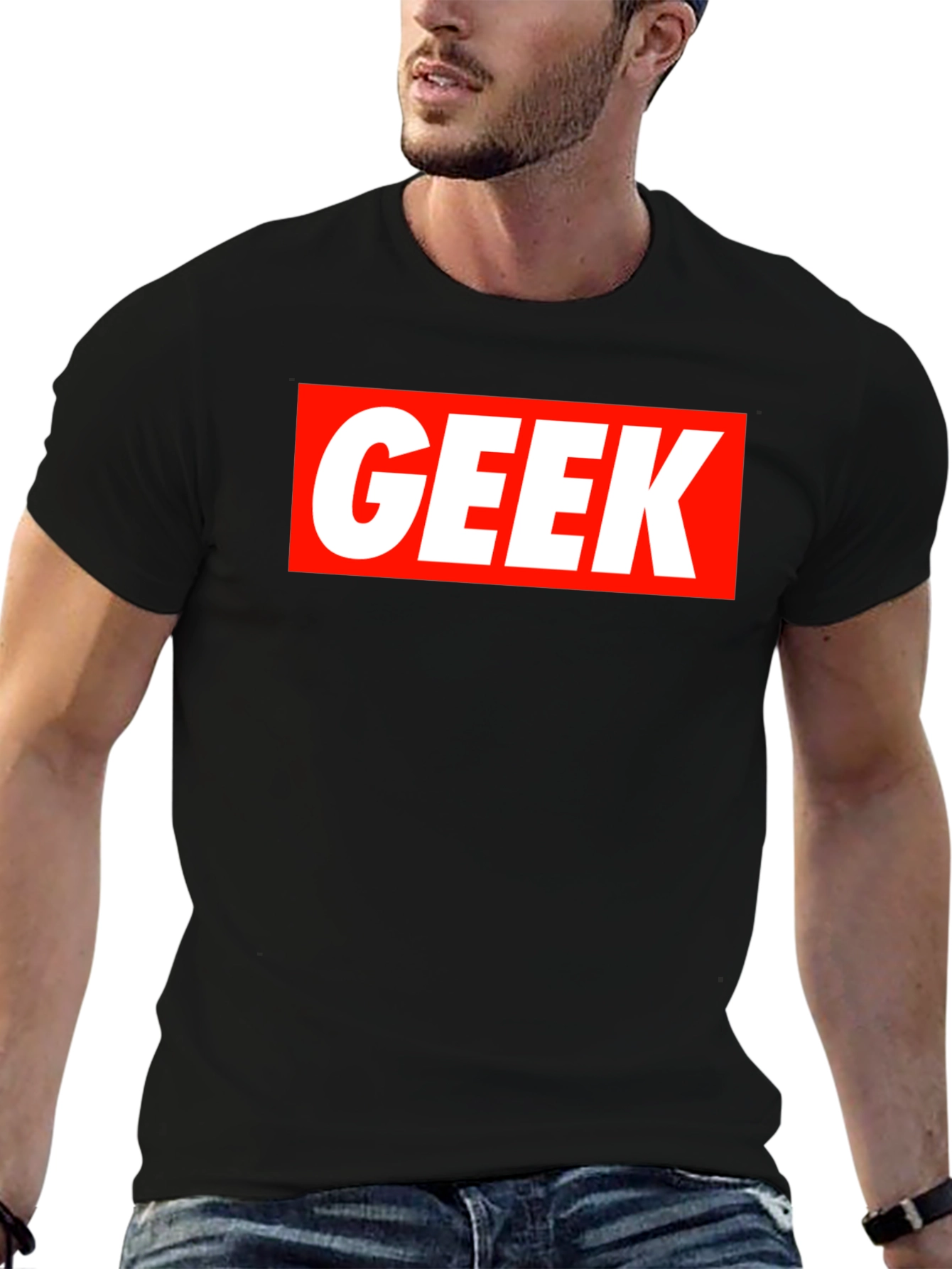 Black Geek Graphic Tee - Black Short Sleeve T-Shirt view 6