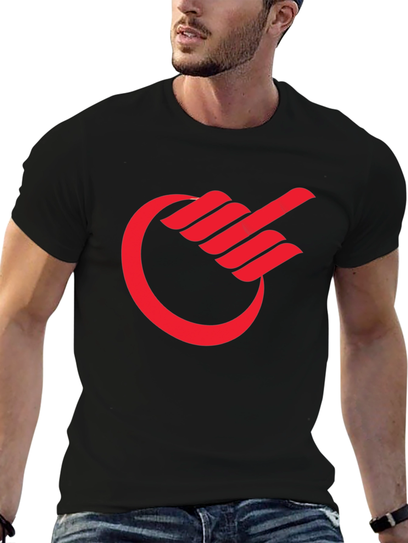 Black Red Logo Black T-Shirt view 6
