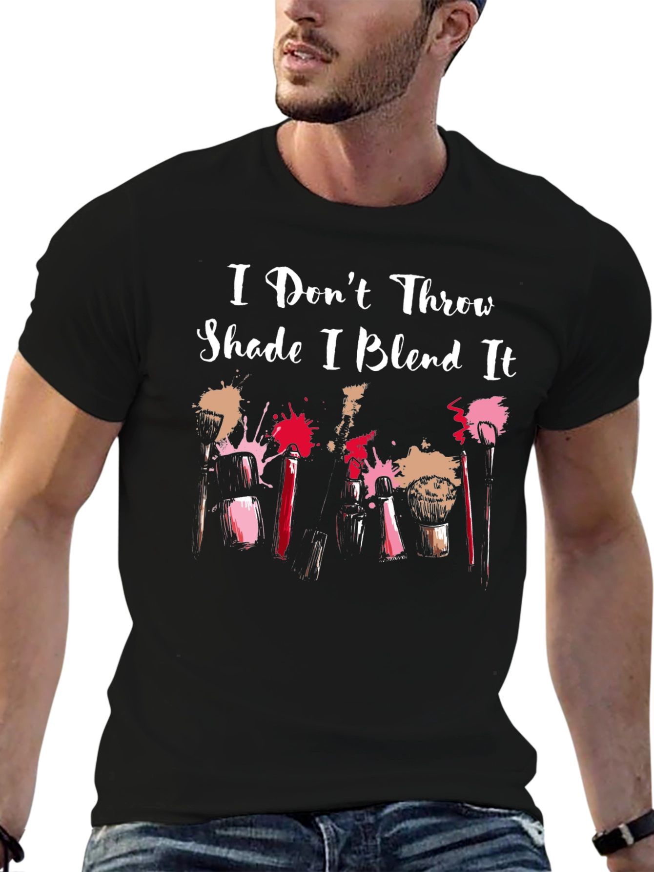 Black I Don't Throw Shade T-Shirt view 6