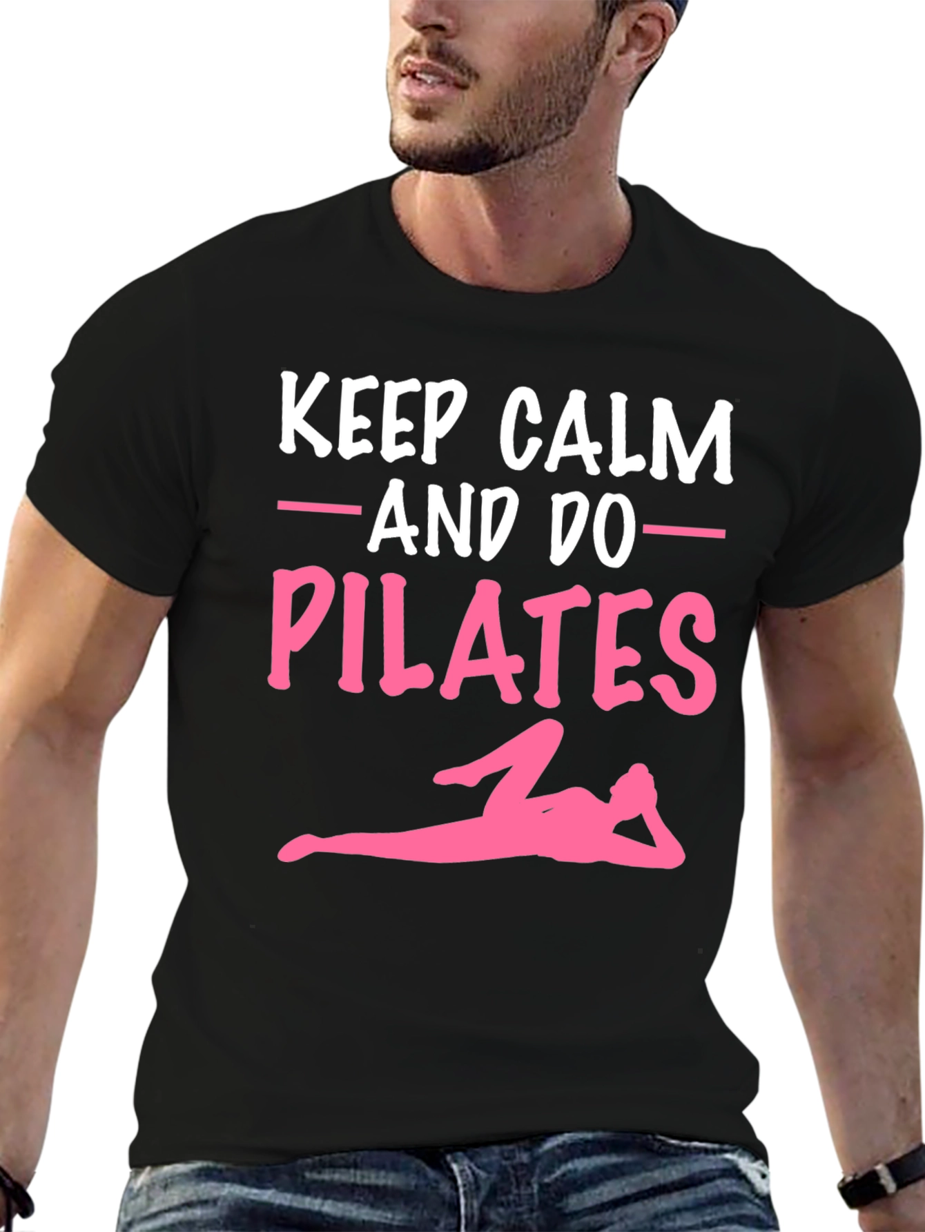 Black Keep Calm & Do Pilates Graphic Tee view 6
