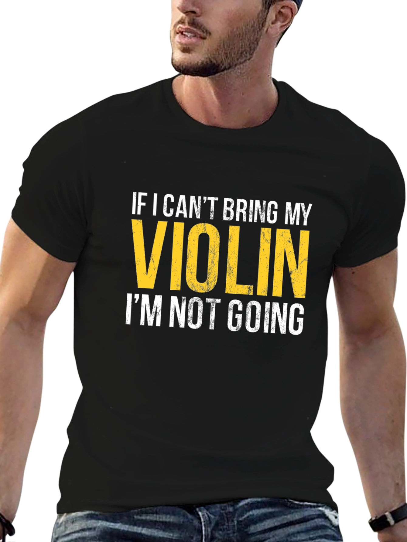 Black Violin Lover's T-Shirt: If I Can't Bring My Violin view 6
