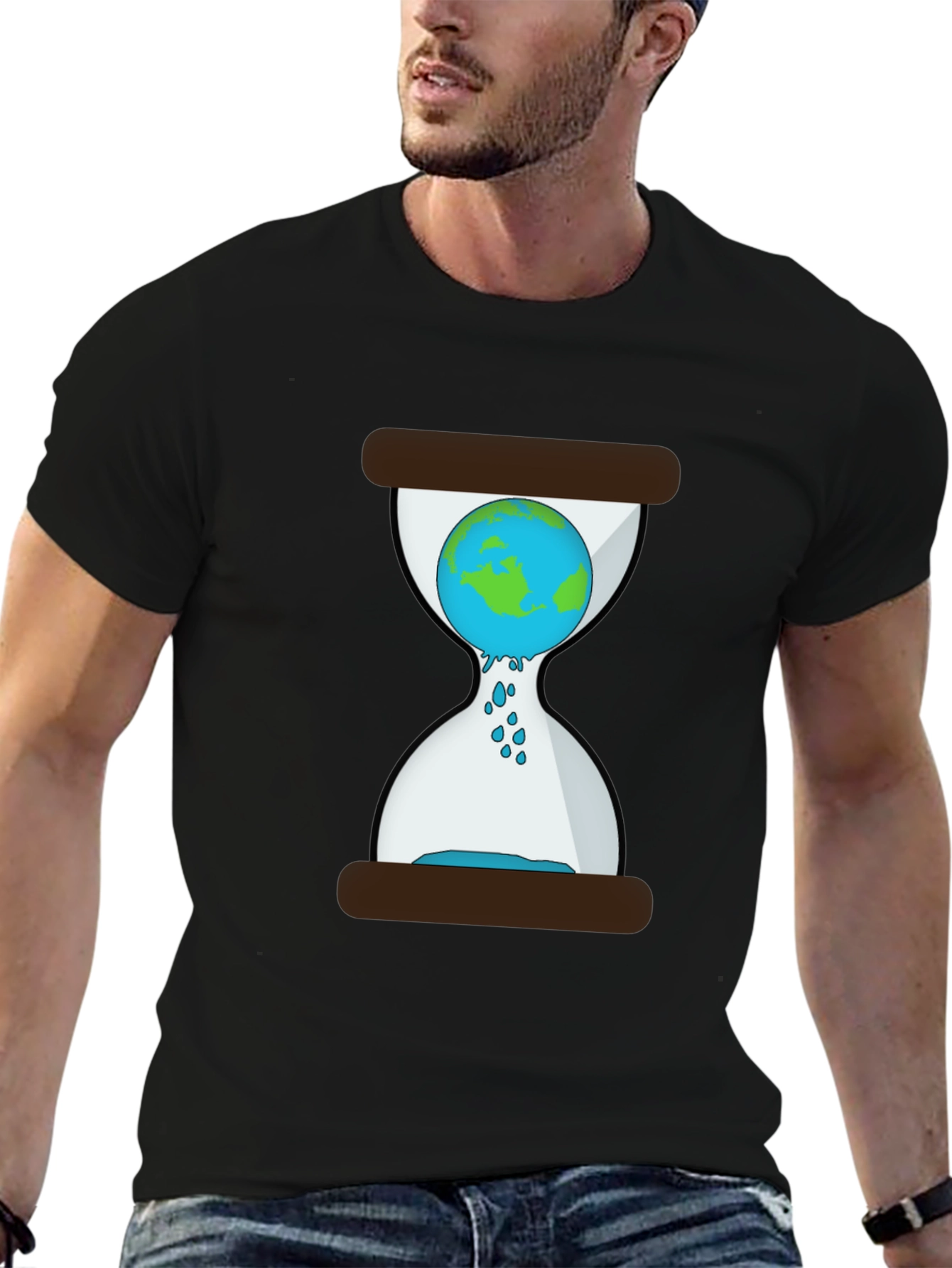 Black Earth Hourglass Graphic Tee - Save the Planet! view 6