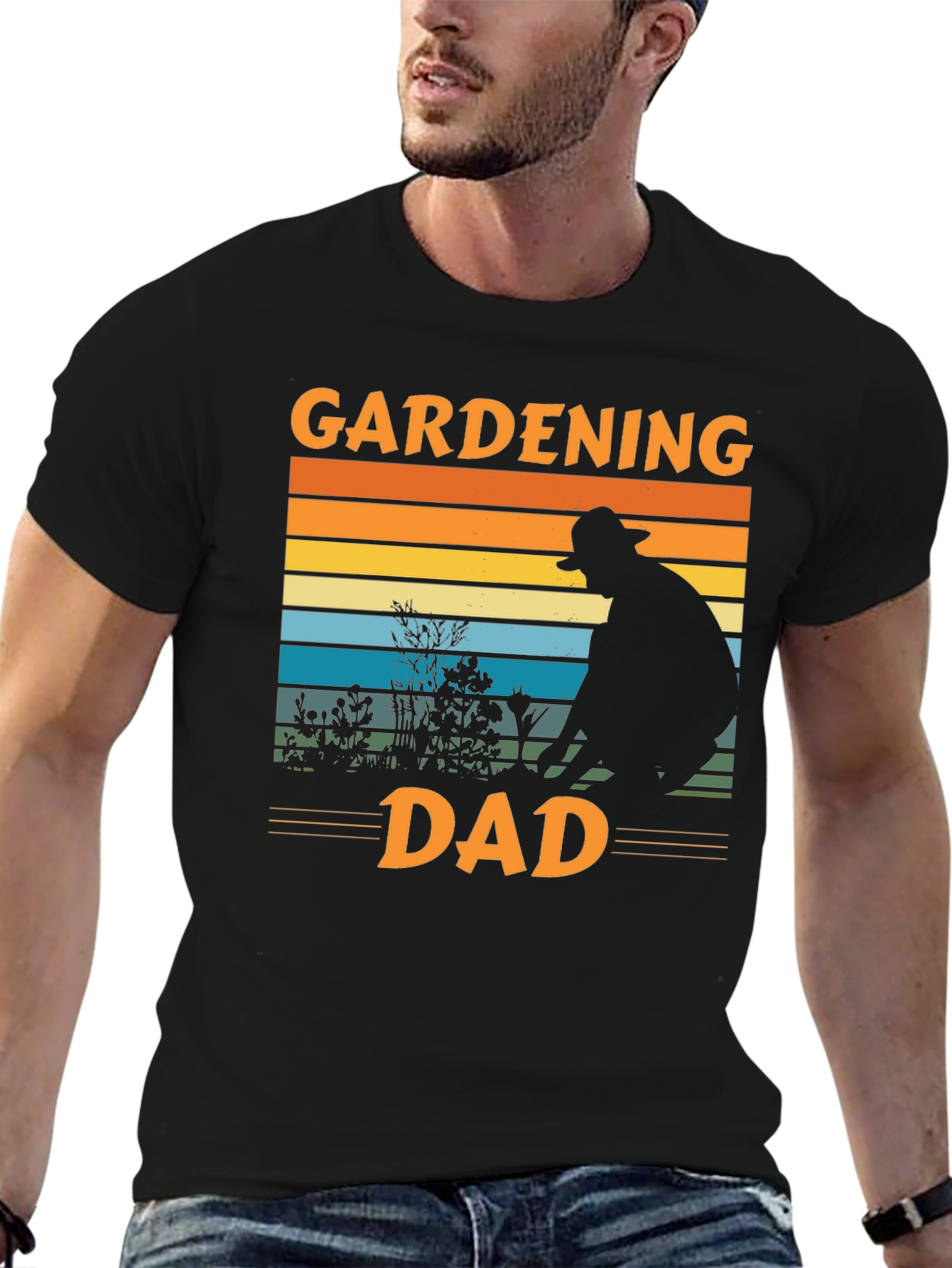 Black Gardening Dad T-Shirt, Father's Day Gift view 6