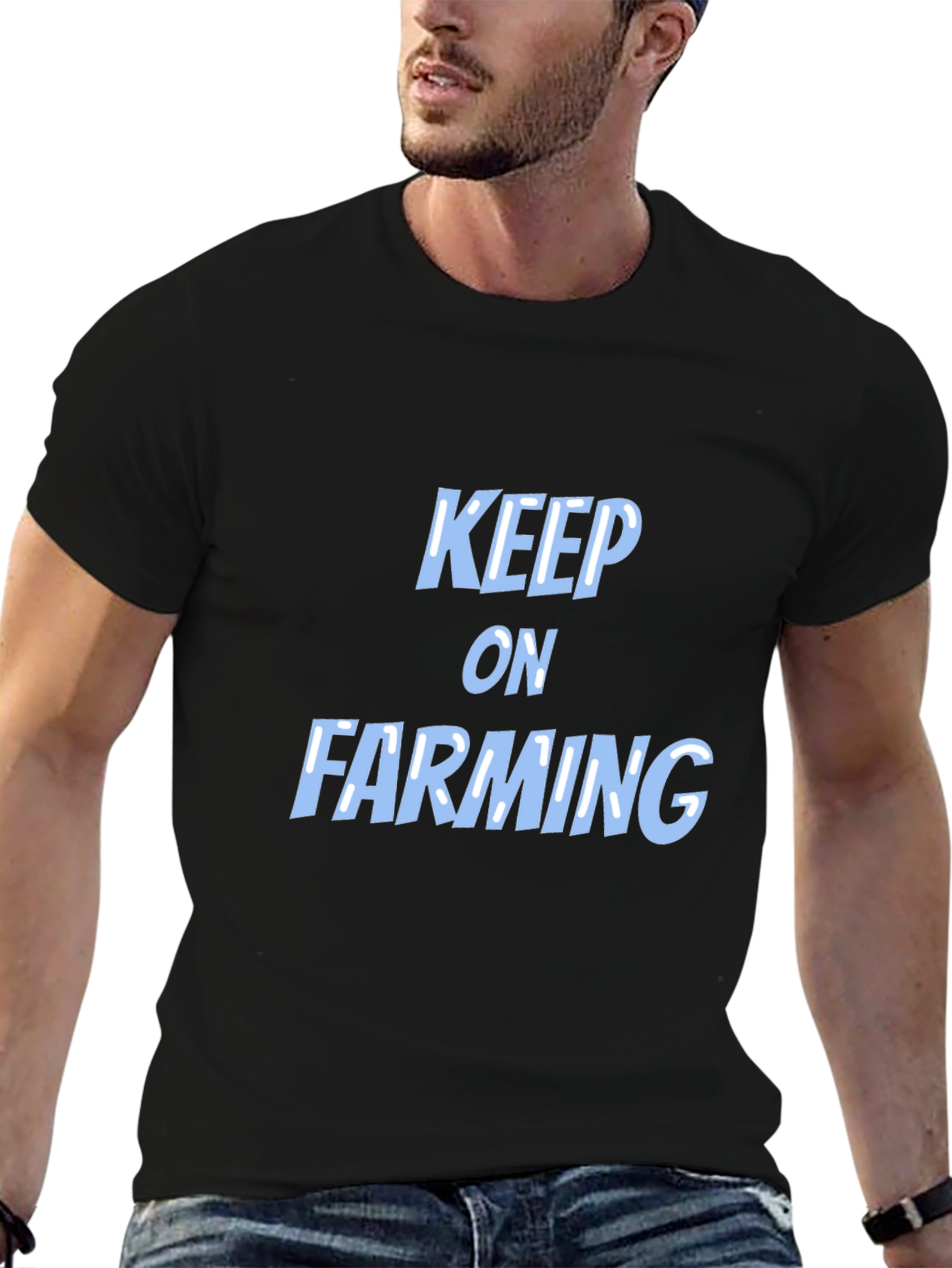 Black Keep on Farming Black T-Shirt view 6