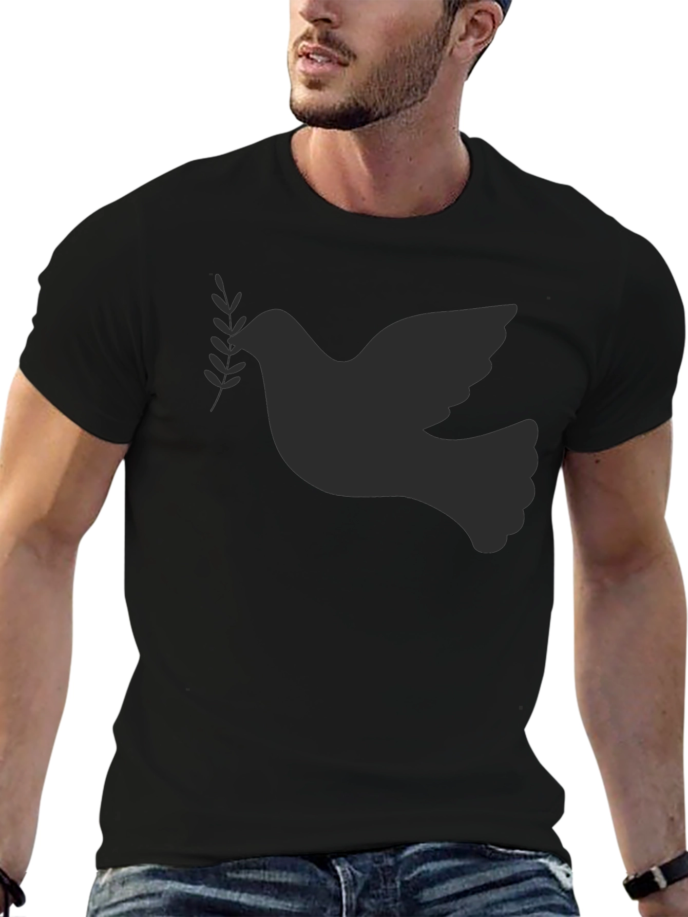 Black Peace Dove Graphic Tee - Stylish Comfort view 6
