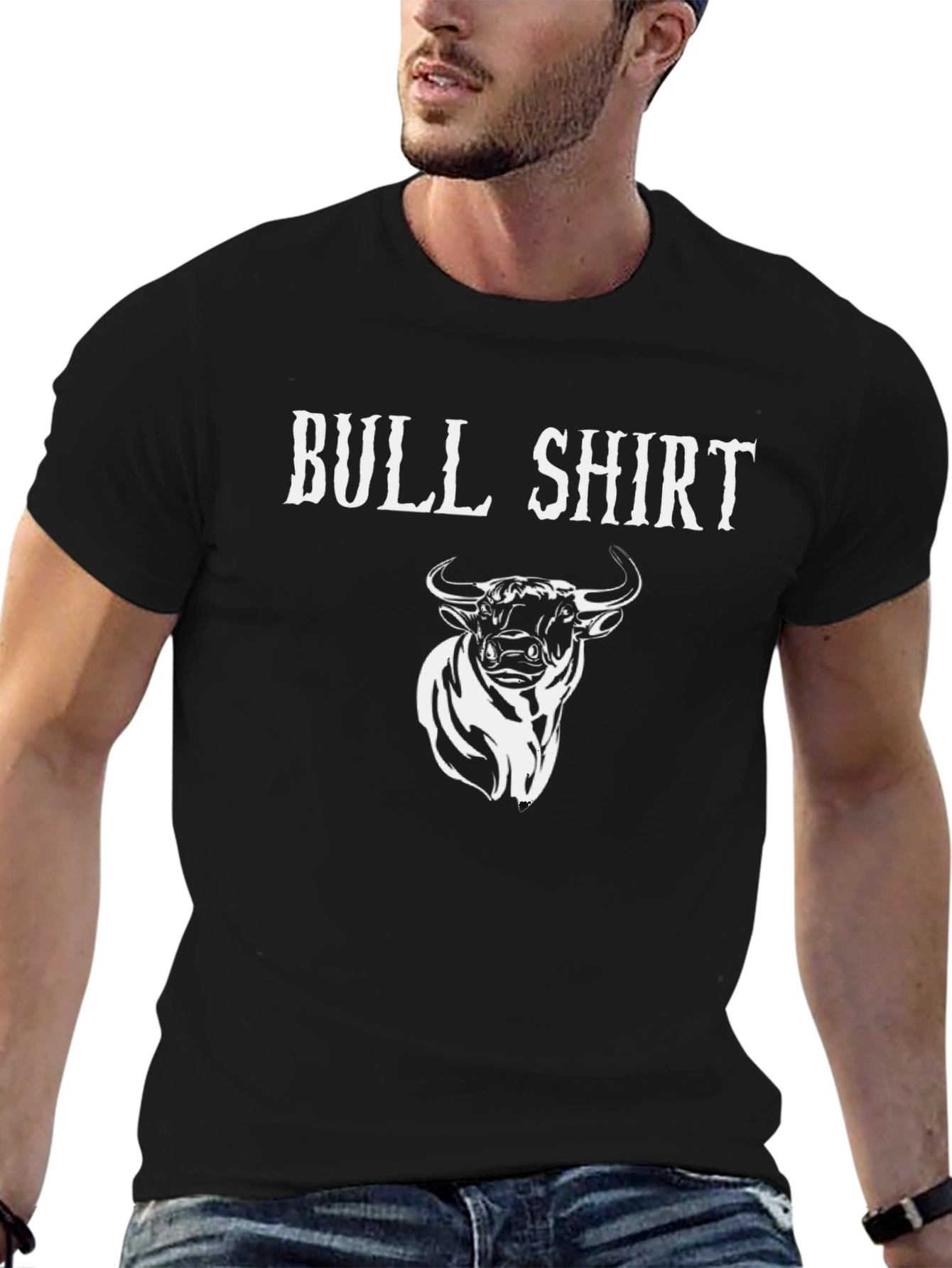 Black Bull Shirt Graphic Tee - Funny Novelty T-Shirt view 6