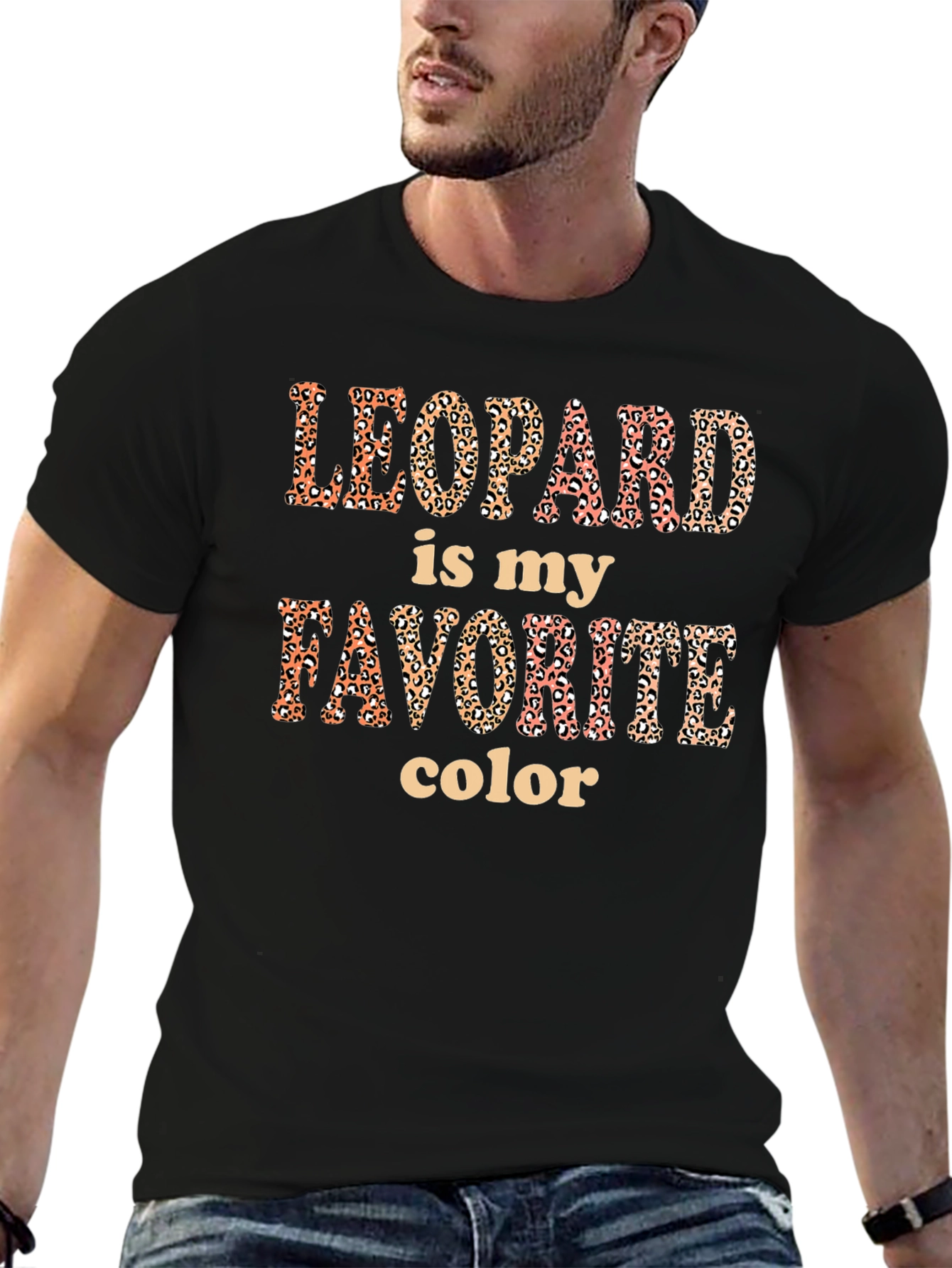Black Leopard is My Favorite Color T-Shirt view 6