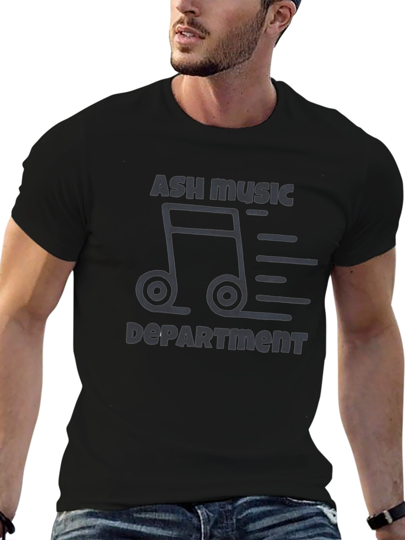 Black Ash Music Department Black T-Shirt view 6