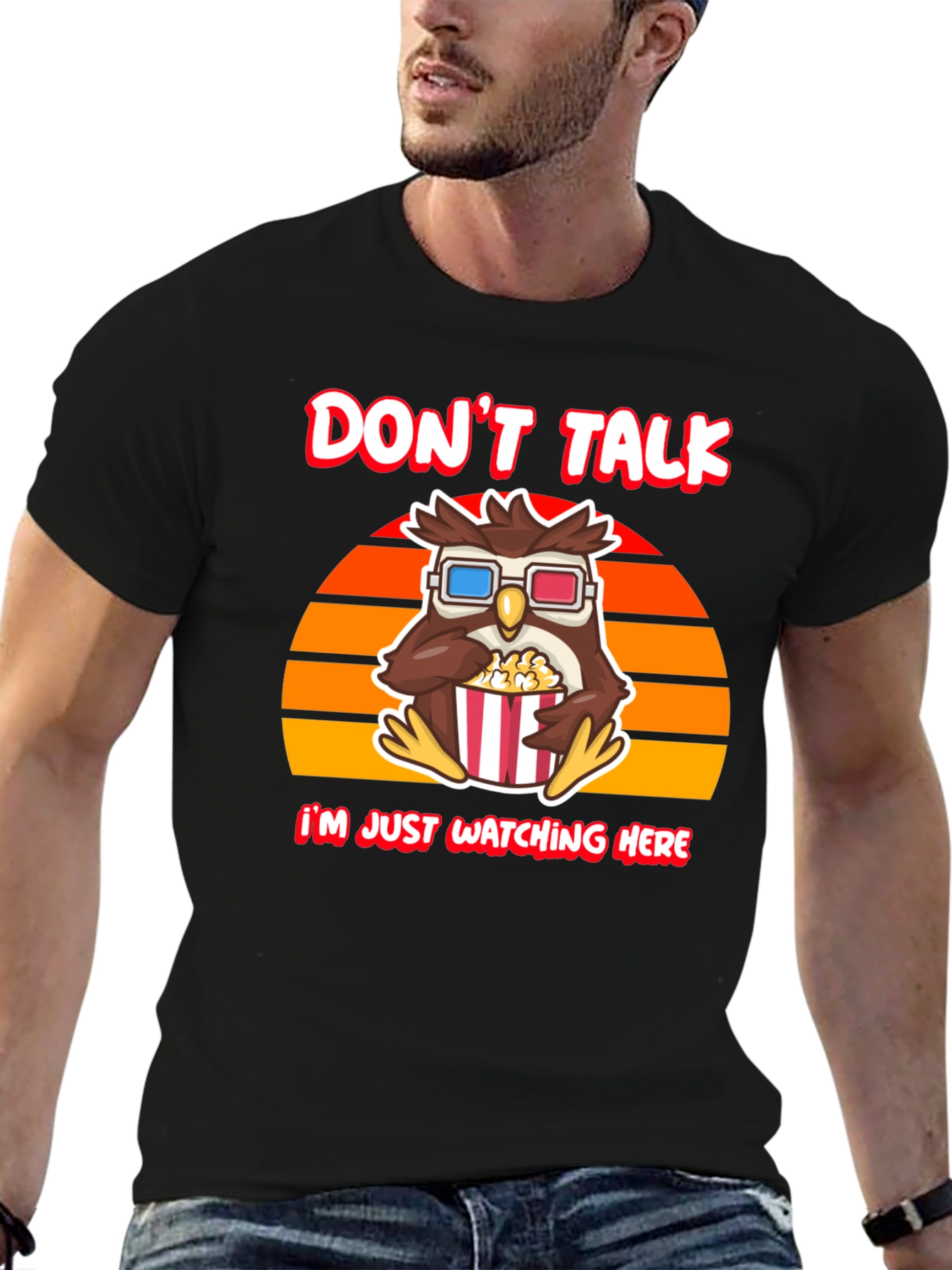 Black Don't Talk T-Shirt - Owl Watching Movie Tee view 6