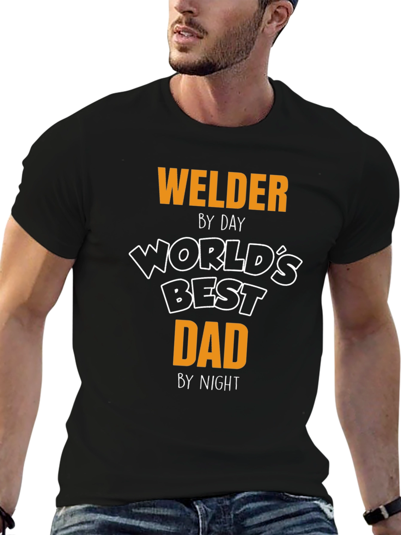 Black Welder Dad Graphic Tee - Best Dad Ever! view 6