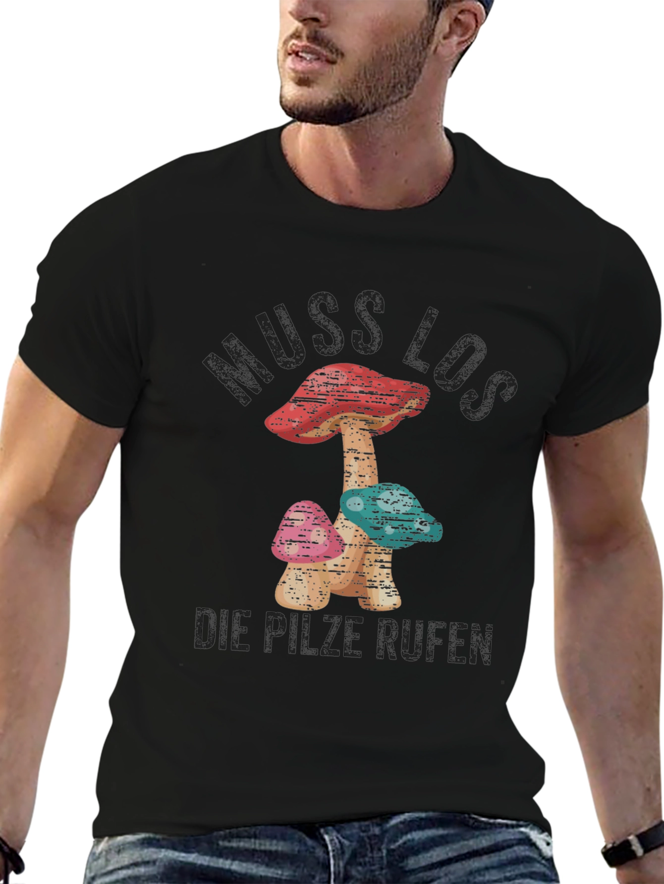 Black Muss Los Mushrooms T-Shirt view 6