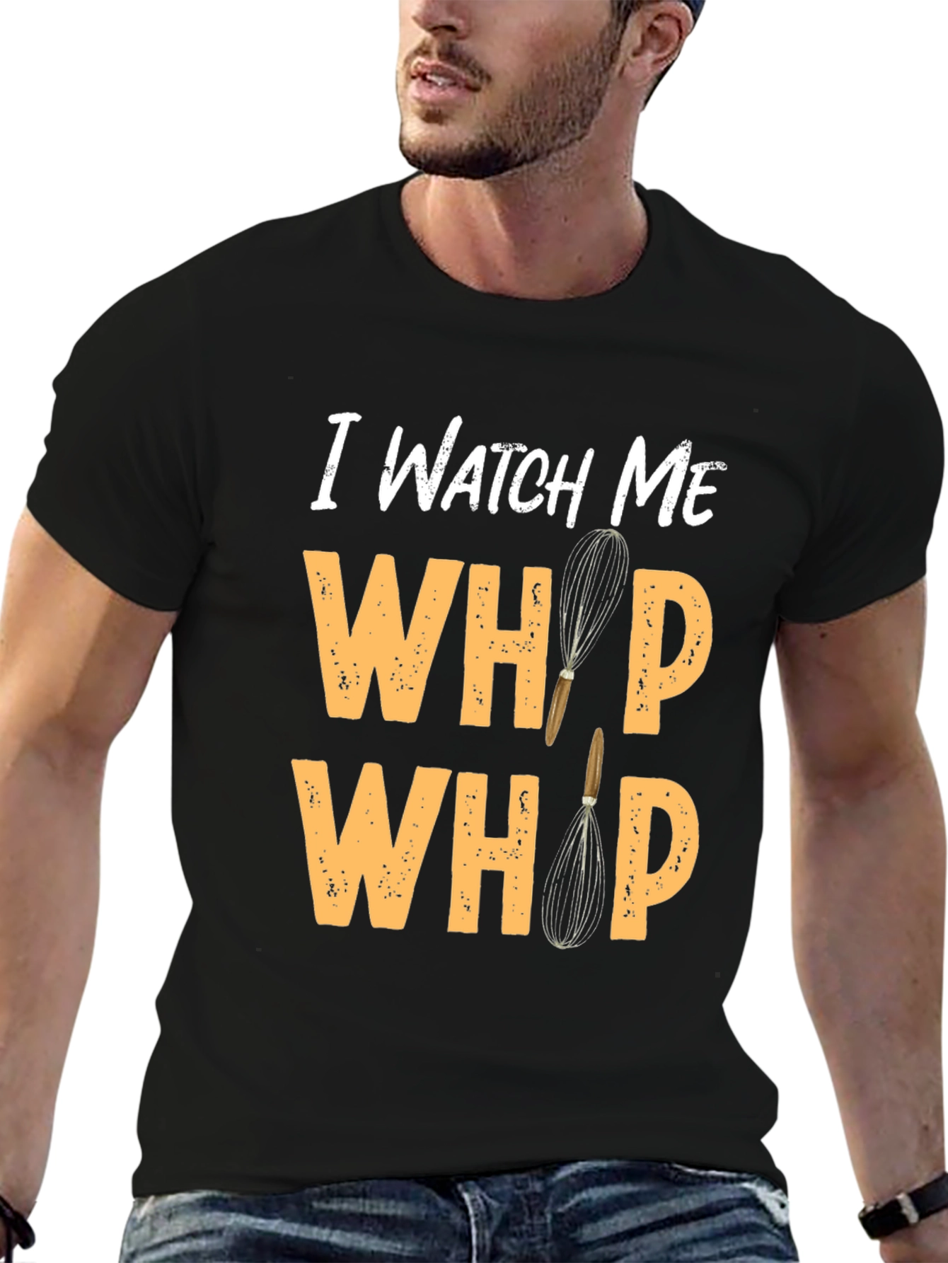 Black Watch Me Whip Novelty Black T-Shirt view 6