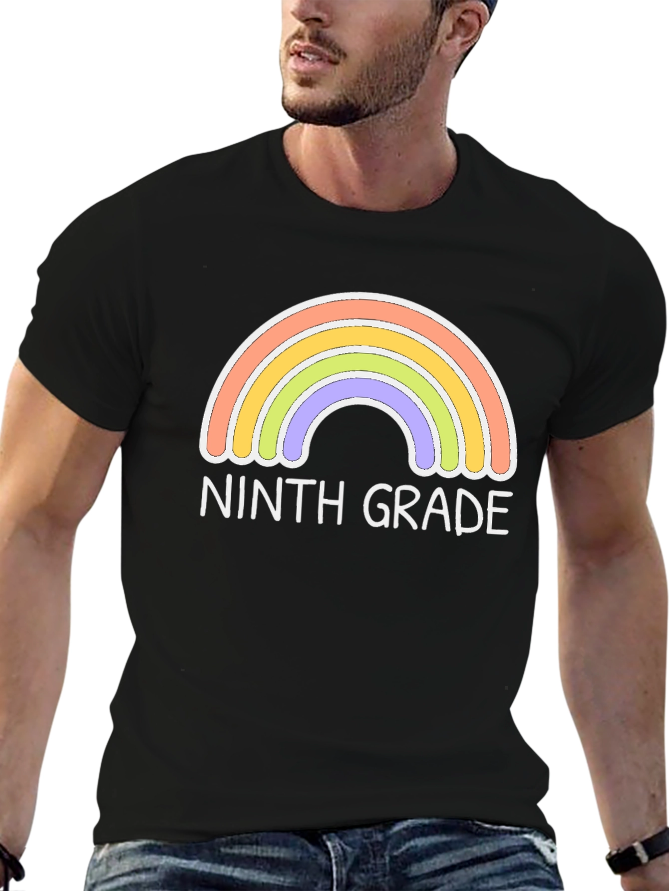 Ninth Grade Rainbow Graphic Tee - 6