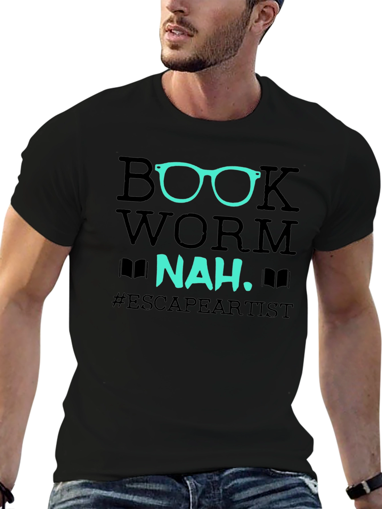 Black Book Worm Nah Escape Artist T-Shirt view 6