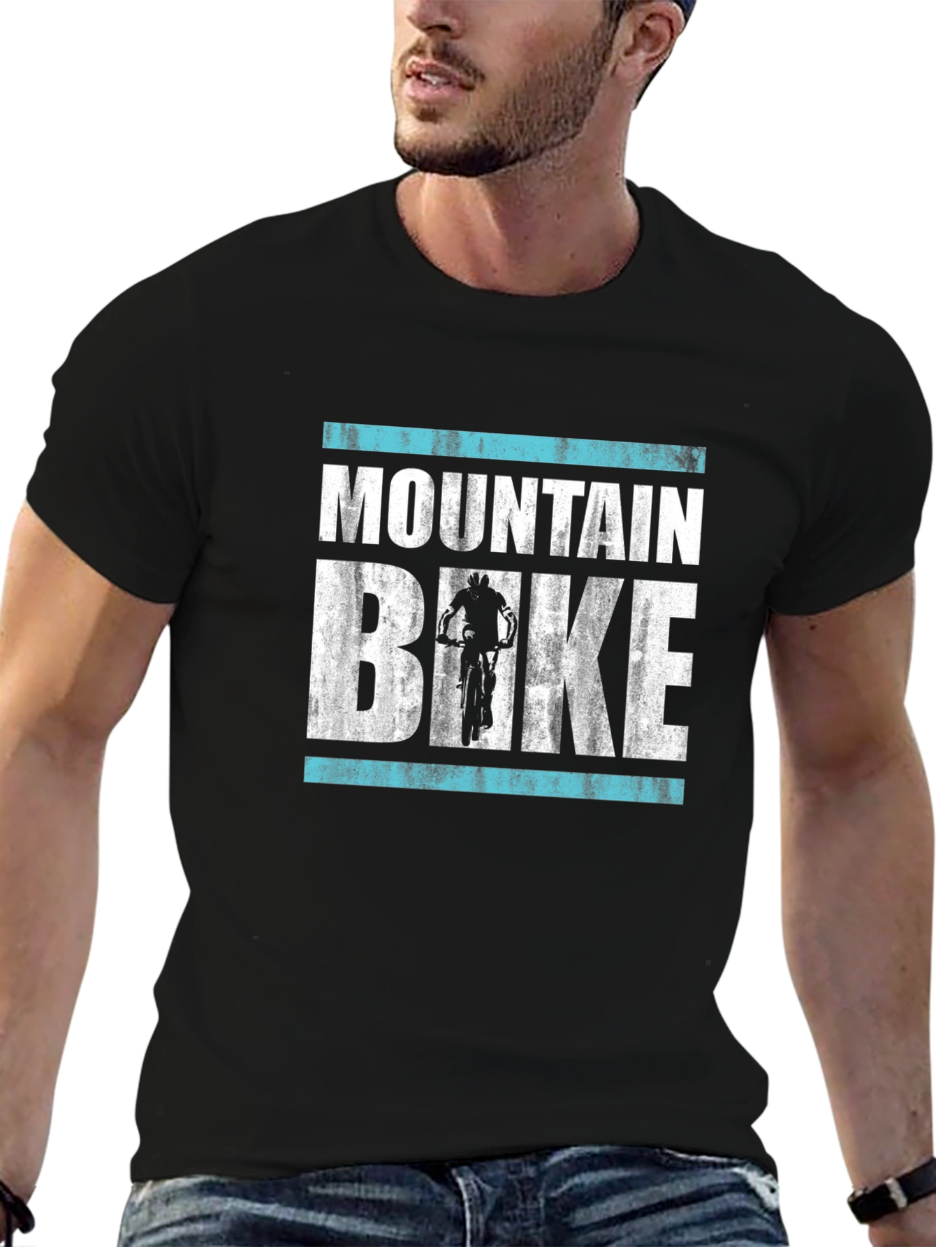 Black Mountain Bike Graphic Tee - Black view 6